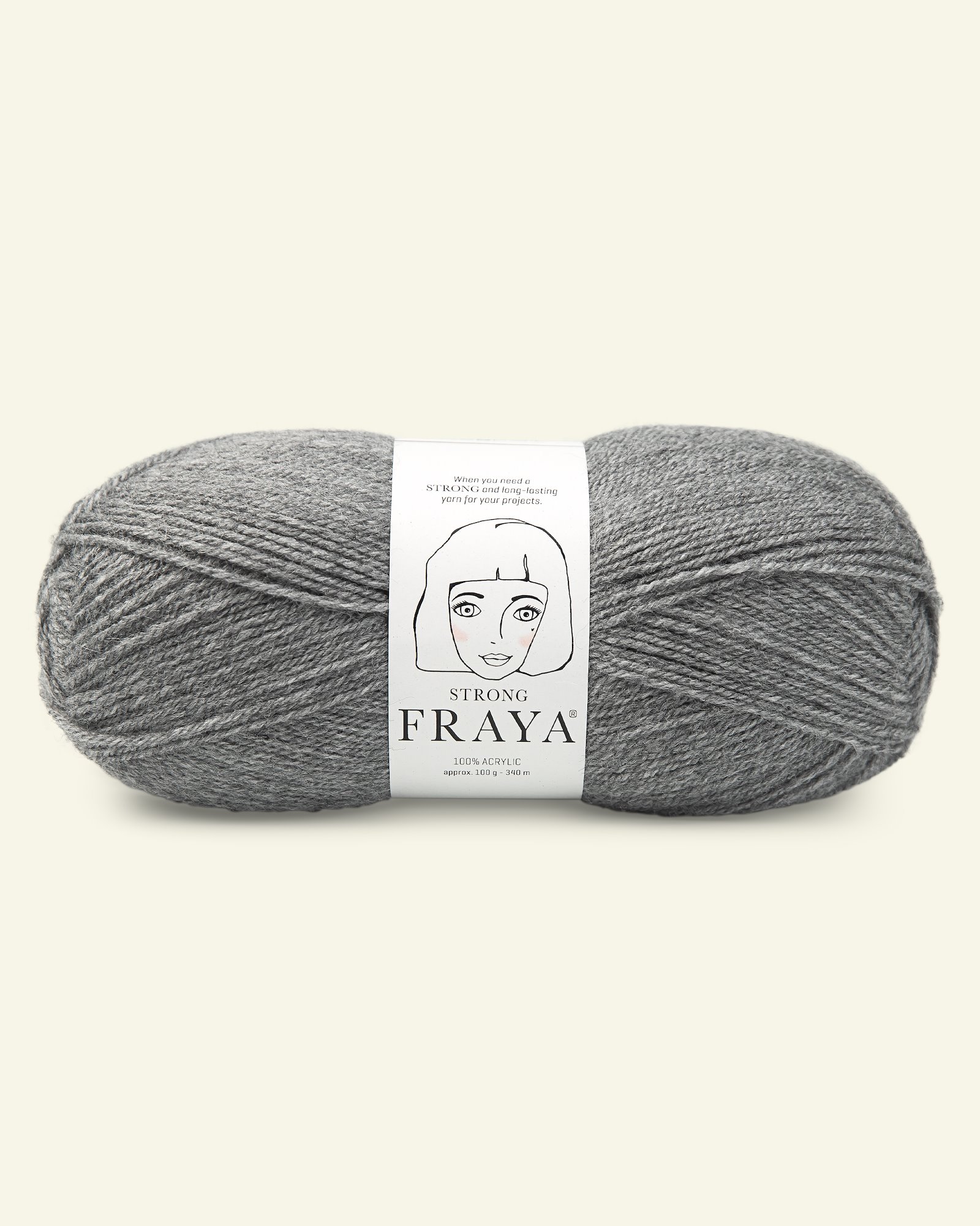 FRAYA, acrylic yarn "Strong", grey melange 90066041_pack