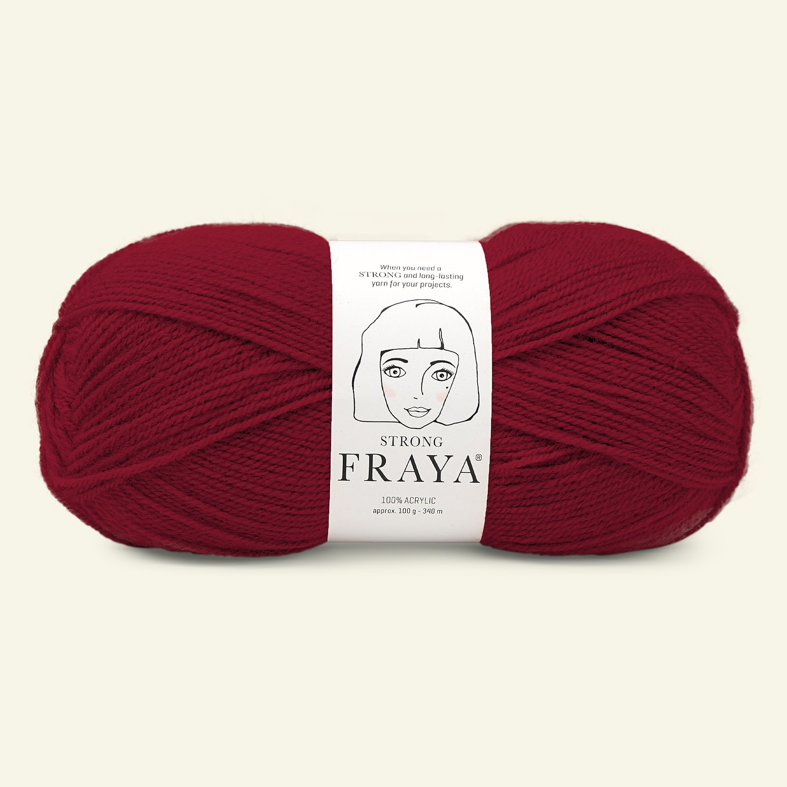 FRAYA, acrylic yarn "Strong", wine red 90000885_pack