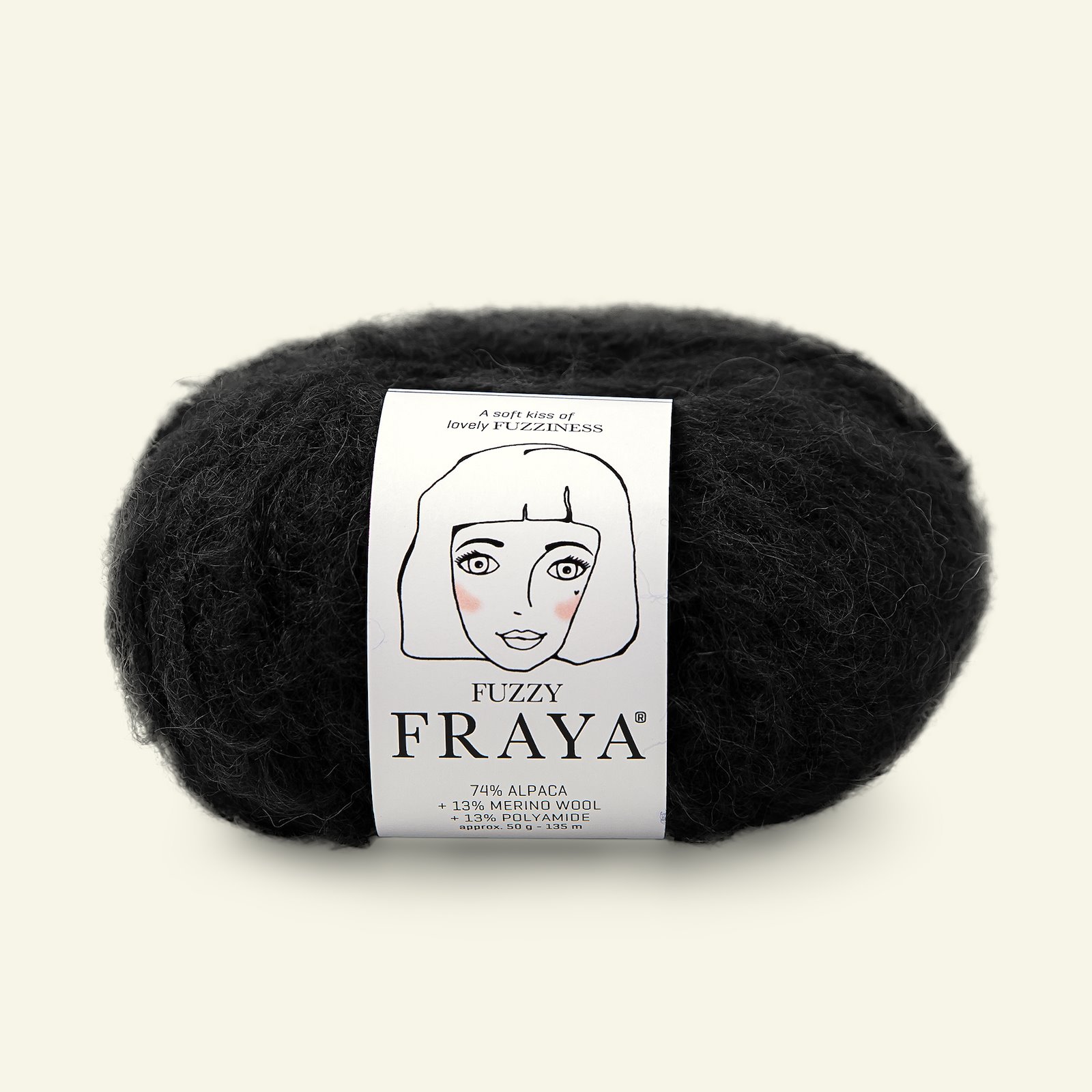FRAYA, alpaca yarn "Fuzzy", black 90000929_pack