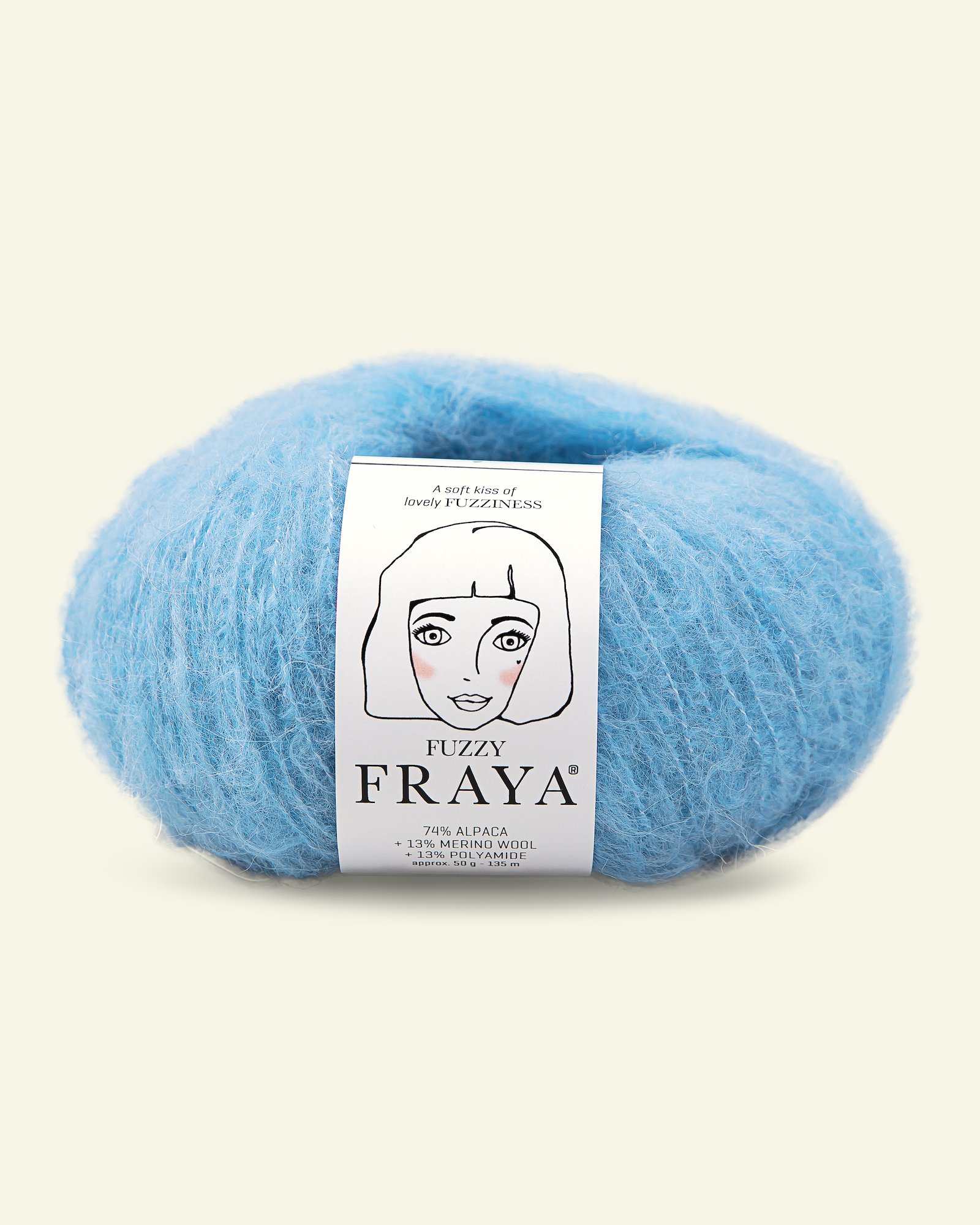 FRAYA, alpaca yarn "Fuzzy", bright blue 90000010_pack