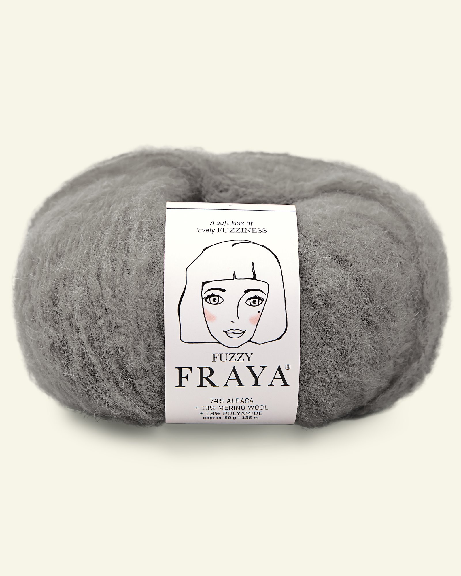 FRAYA, alpaca yarn "Fuzzy", grey brown 90000928_pack