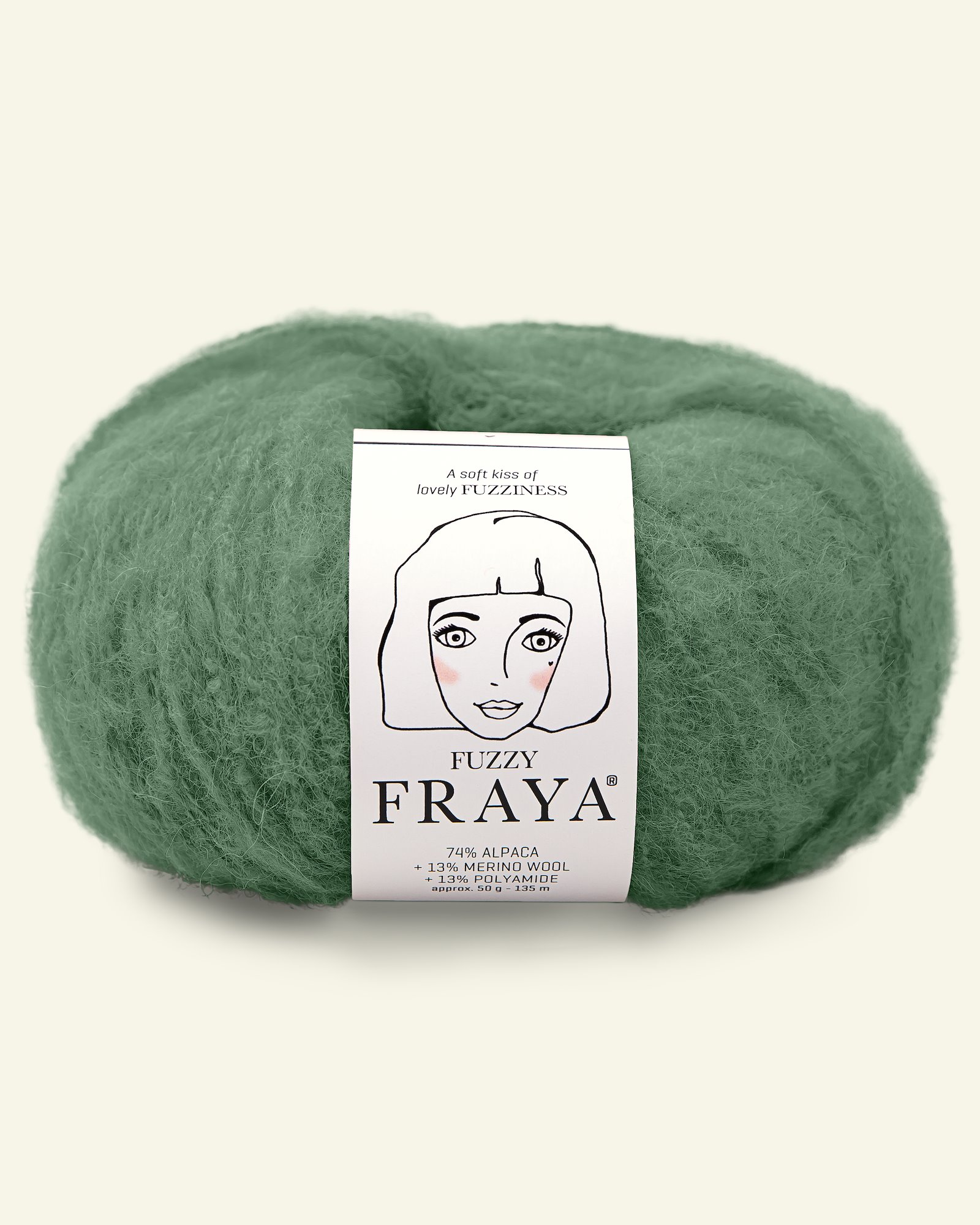 FRAYA, alpaca yarn "Fuzzy", jade green 90000931_pack
