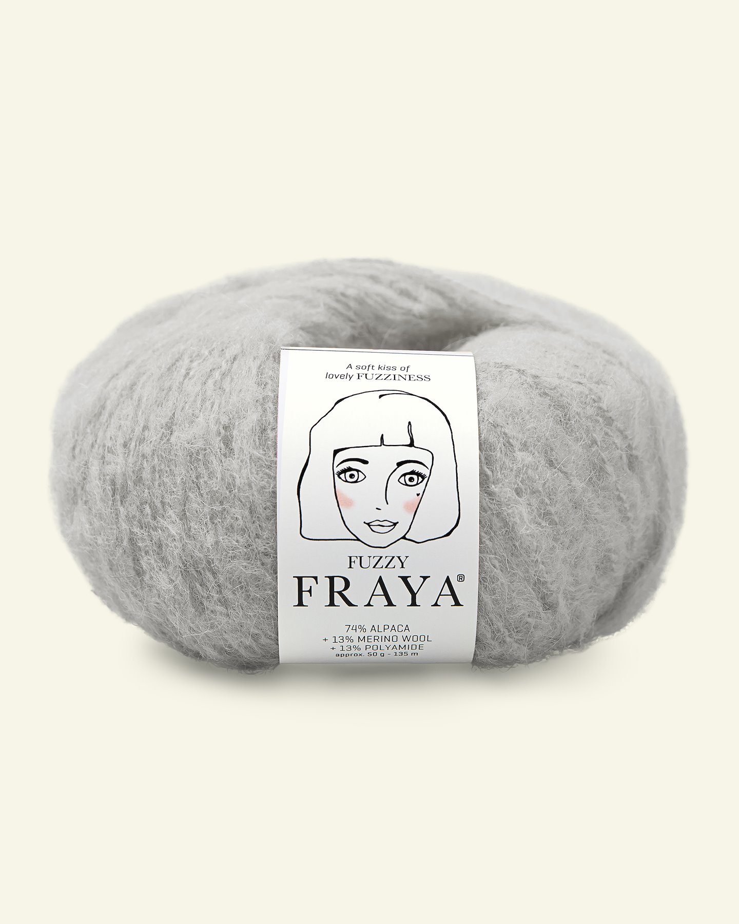FRAYA, alpaca yarn "Fuzzy", light grey 90000927_pack