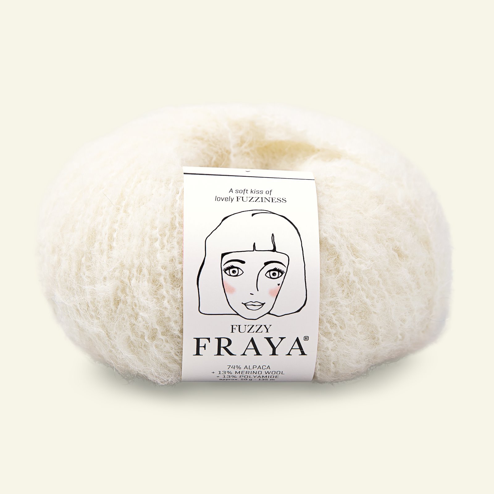 FRAYA, alpaca yarn "Fuzzy", off white 90000018_pack