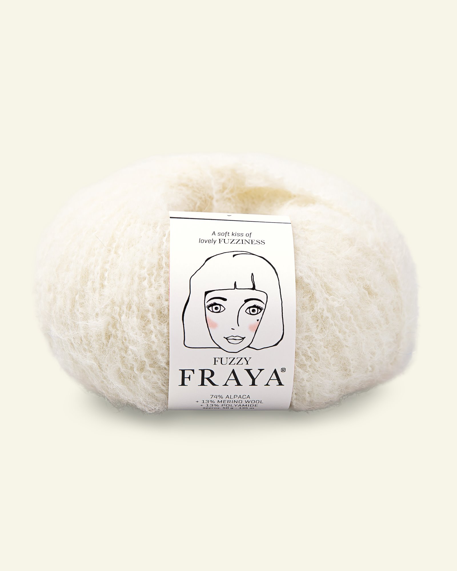 FRAYA, alpaca yarn "Fuzzy", off white 90000018_pack