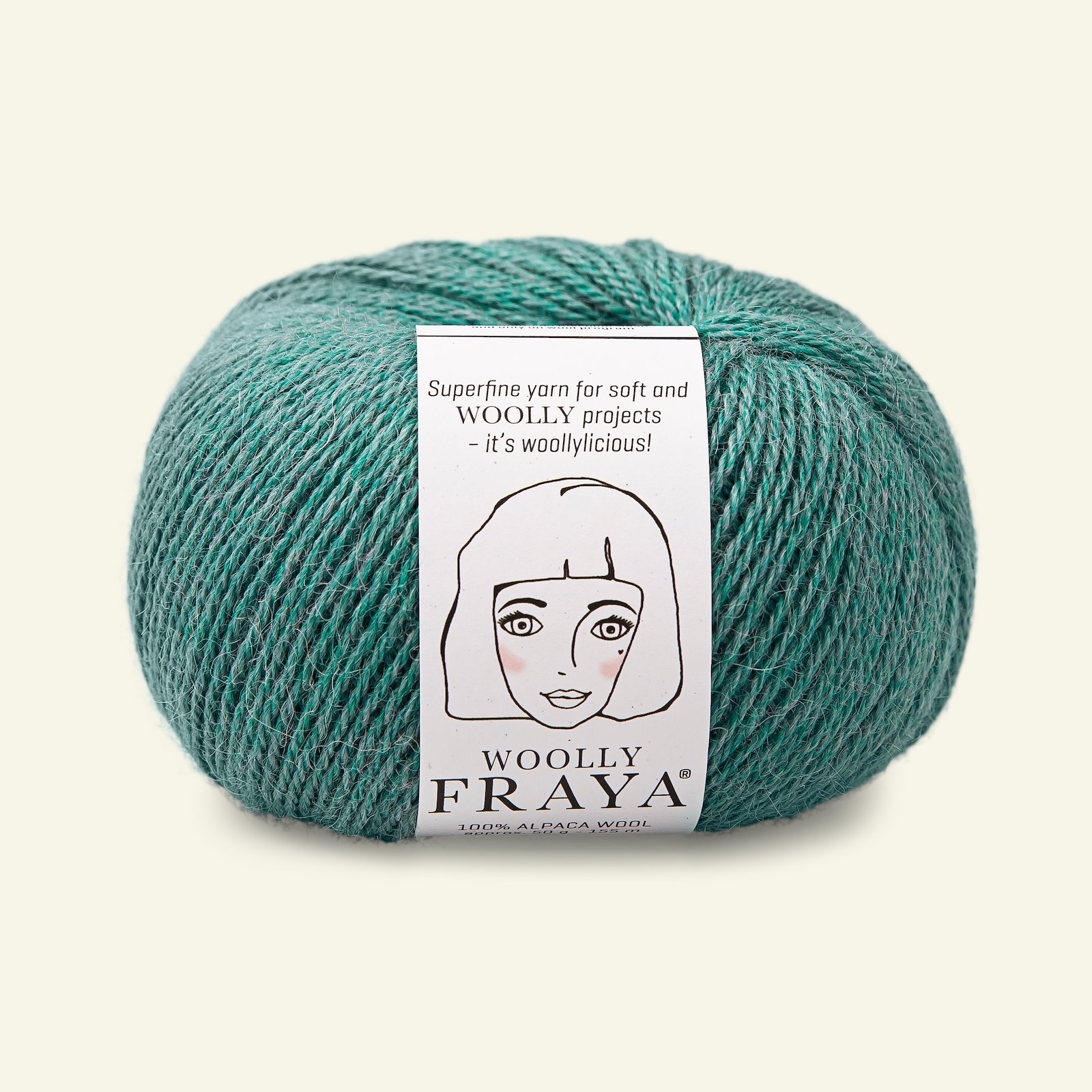 FRAYA, alpaca yarn "Woolly", aqua melange 90000062_pack