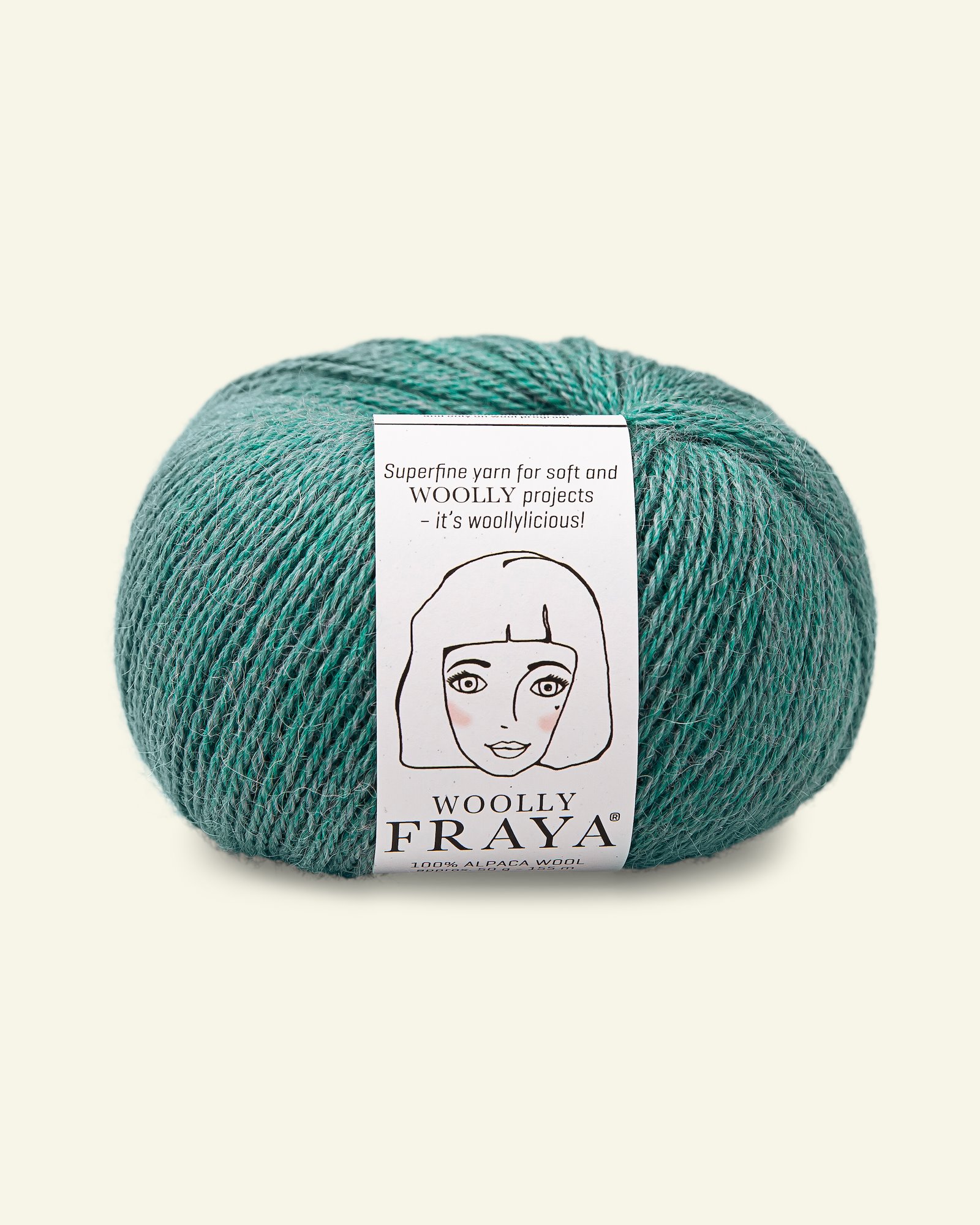 FRAYA, alpaca yarn "Woolly", aqua melange 90000062_pack