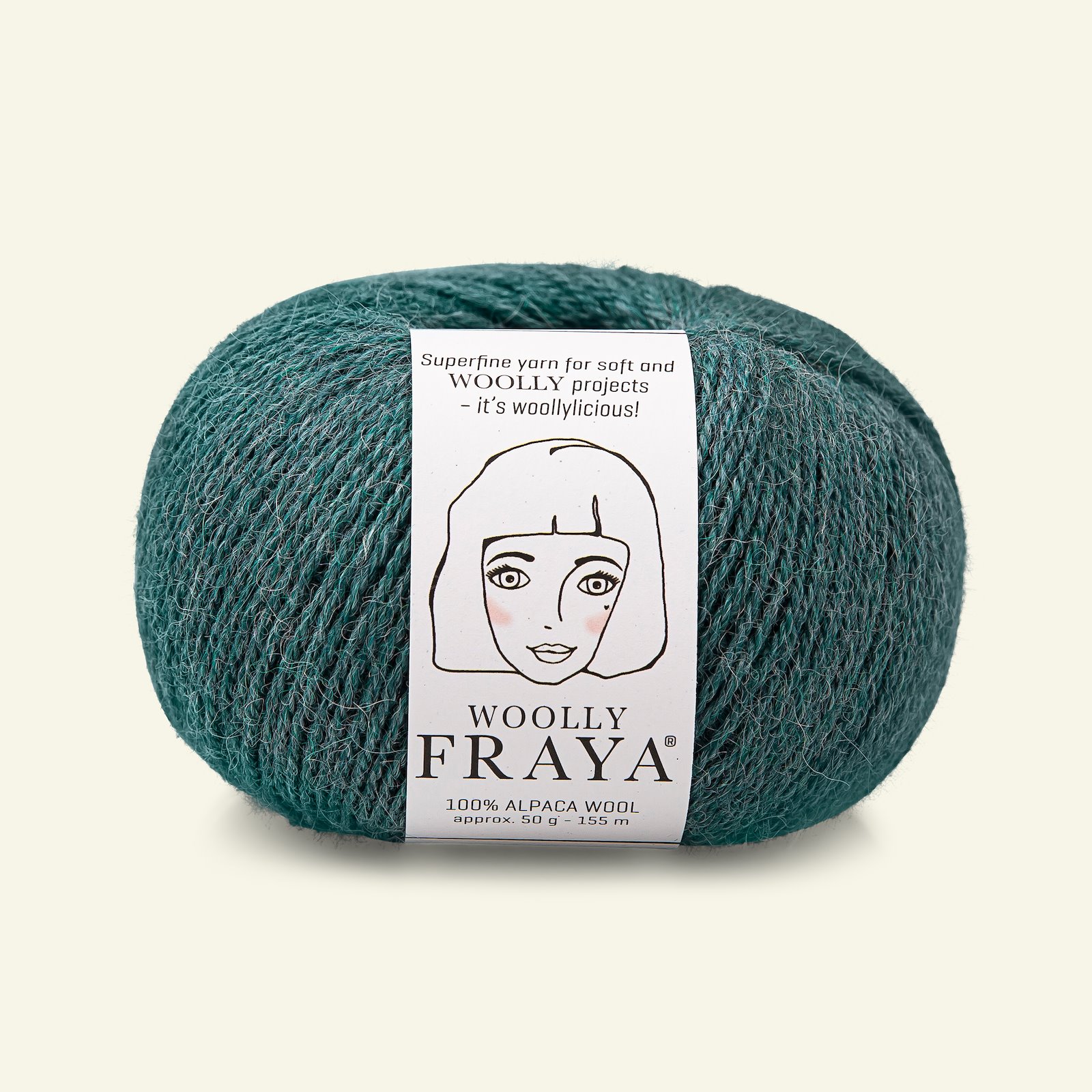 FRAYA, alpaca yarn "Woolly", dusty blue melange 90000066_pack