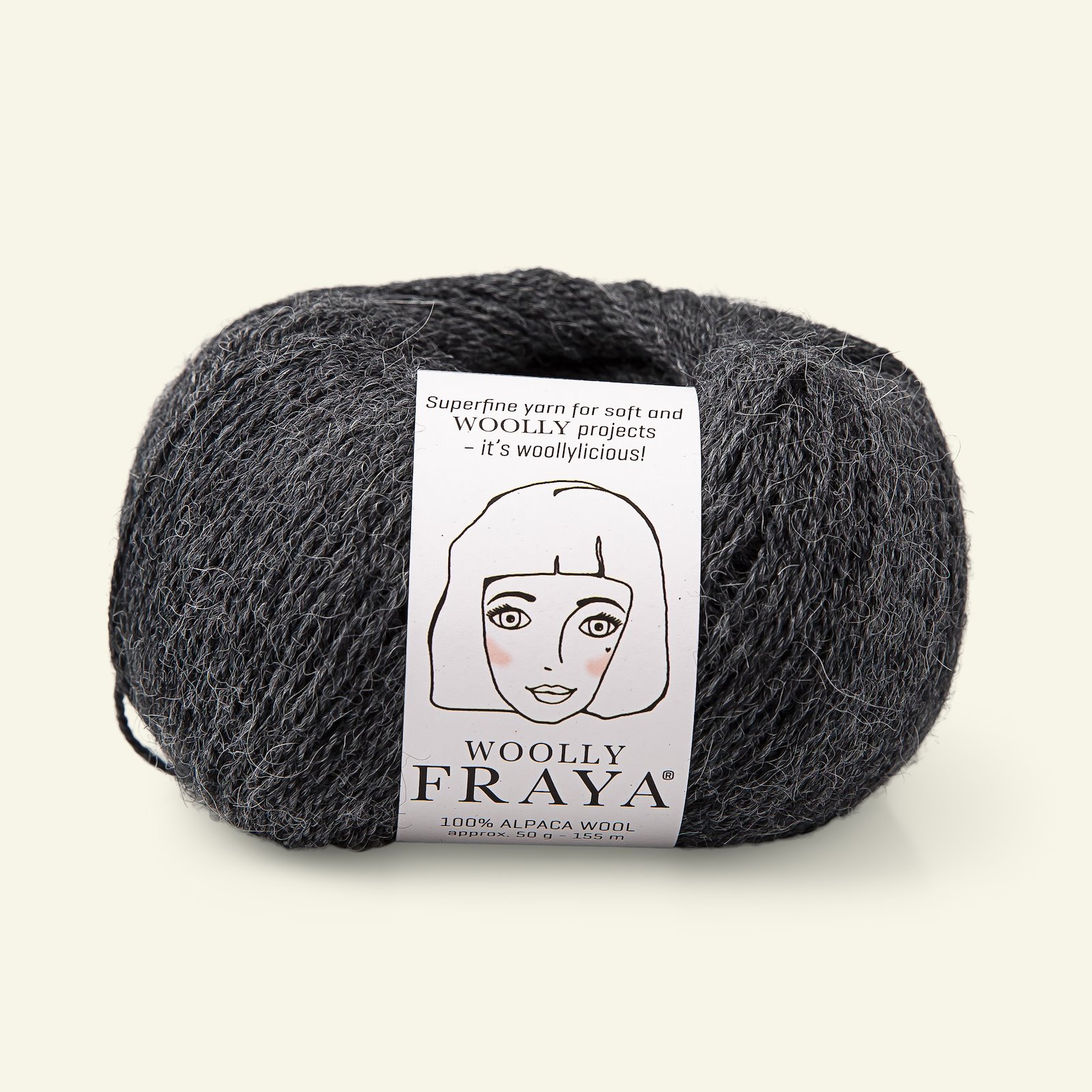 FRAYA, alpaca yarn "Woolly", grey melange 90000069_pack
