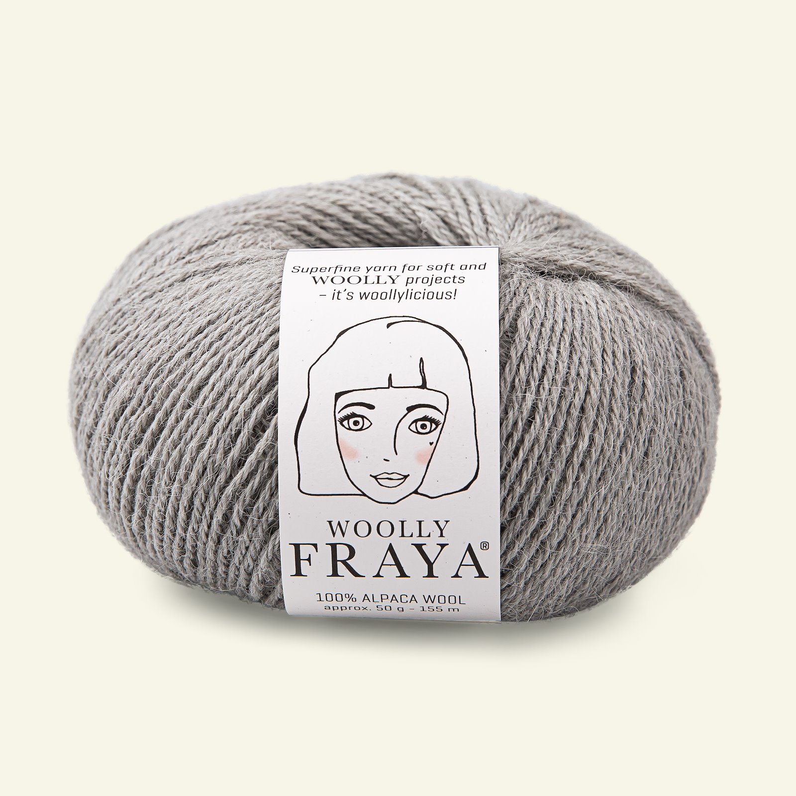 FRAYA, alpaca yarn "Woolly", light grey 90000071_pack