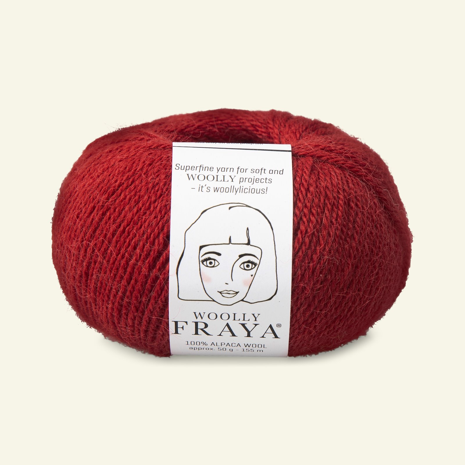 FRAYA, alpaca yarn "Woolly", red 90000077_pack