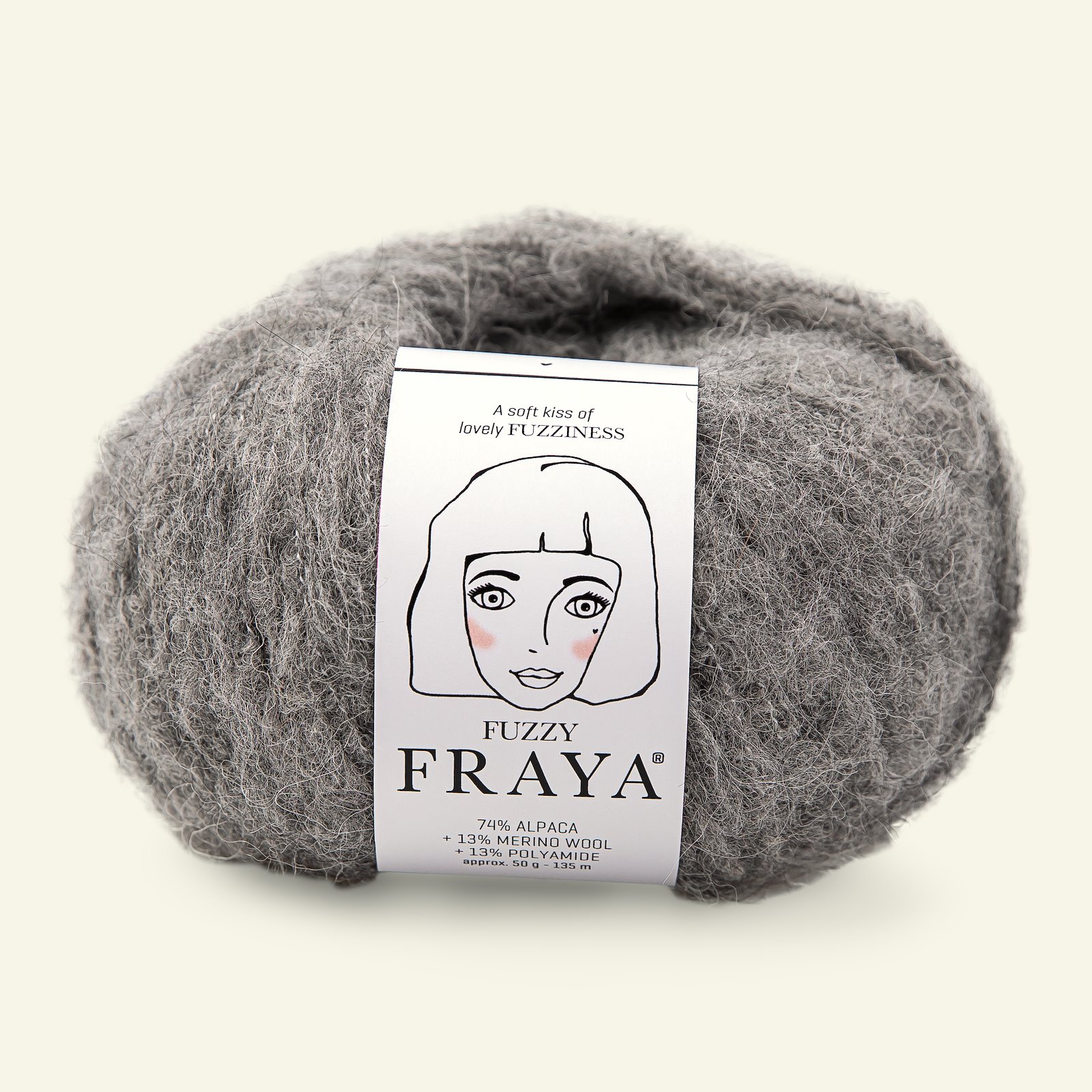 FRAYA, alpacagarn "Fuzzy", grå melange 90000015_pack