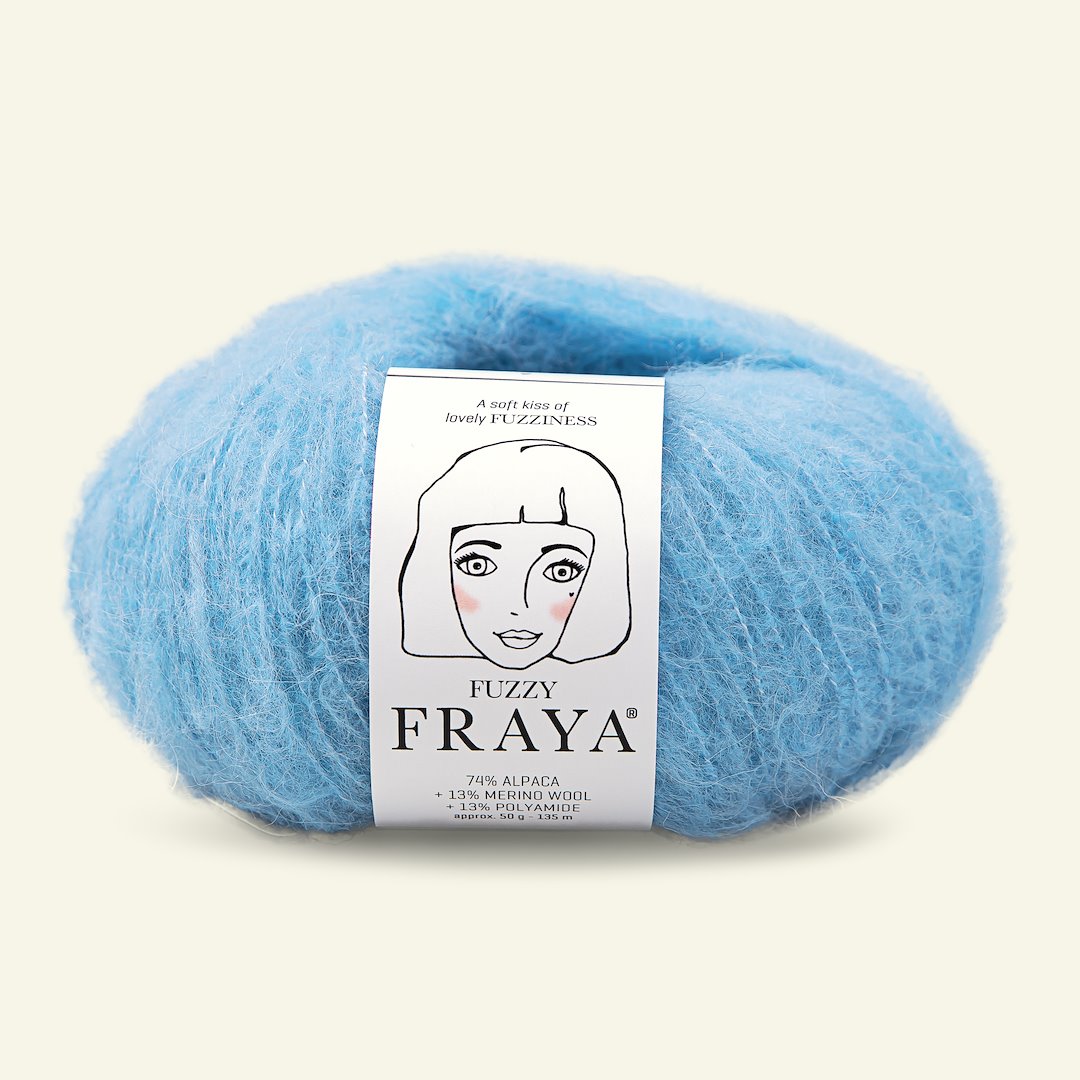 Se FRAYA, alpacagarn "Fuzzy", klar blå hos Selfmade
