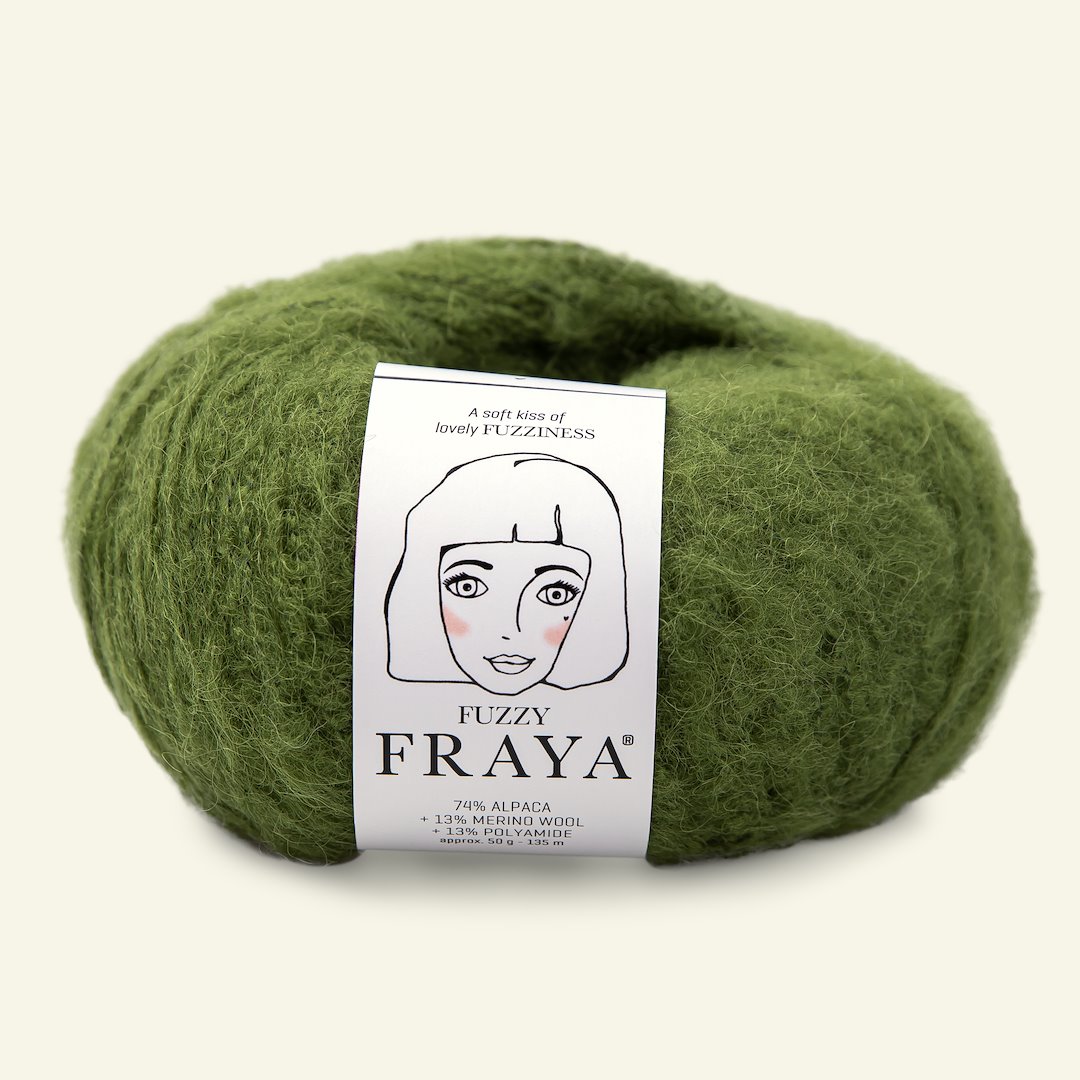 Se FRAYA, alpacagarn "Fuzzy", klar grøn hos Selfmade