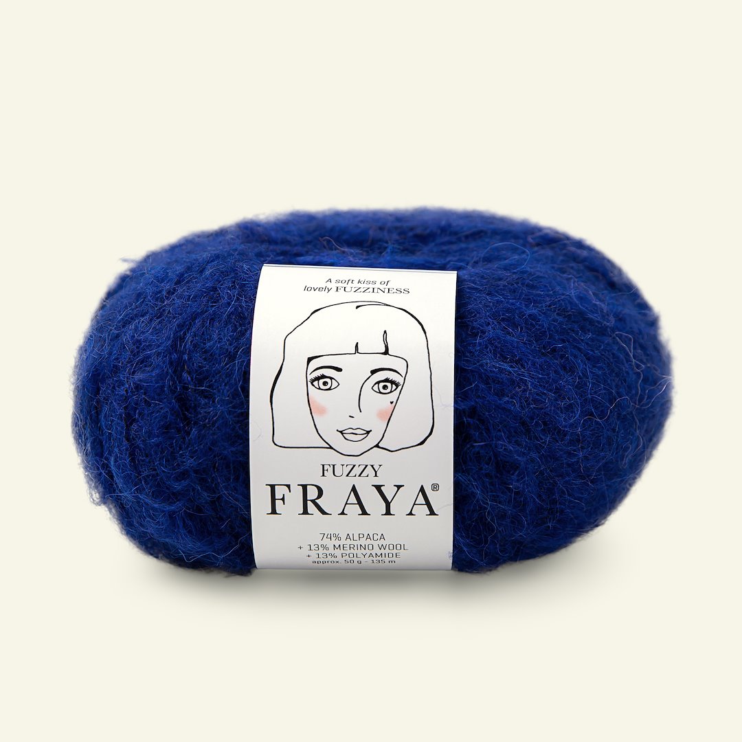Se FRAYA, alpacagarn "Fuzzy", kobolt blå hos Selfmade