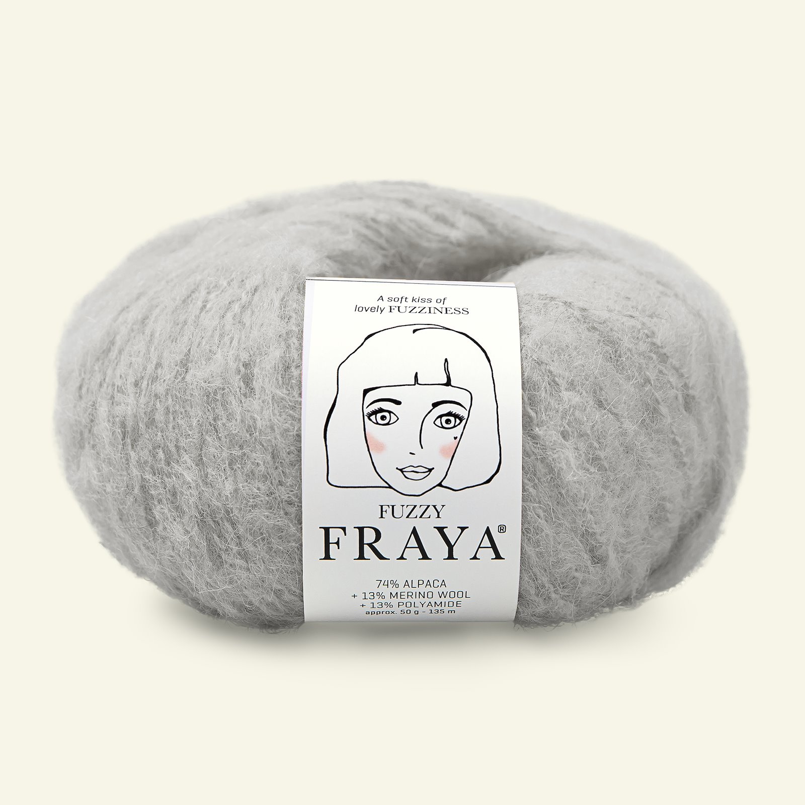 FRAYA , alpacagarn "Fuzzy", lys grå 90000927_pack