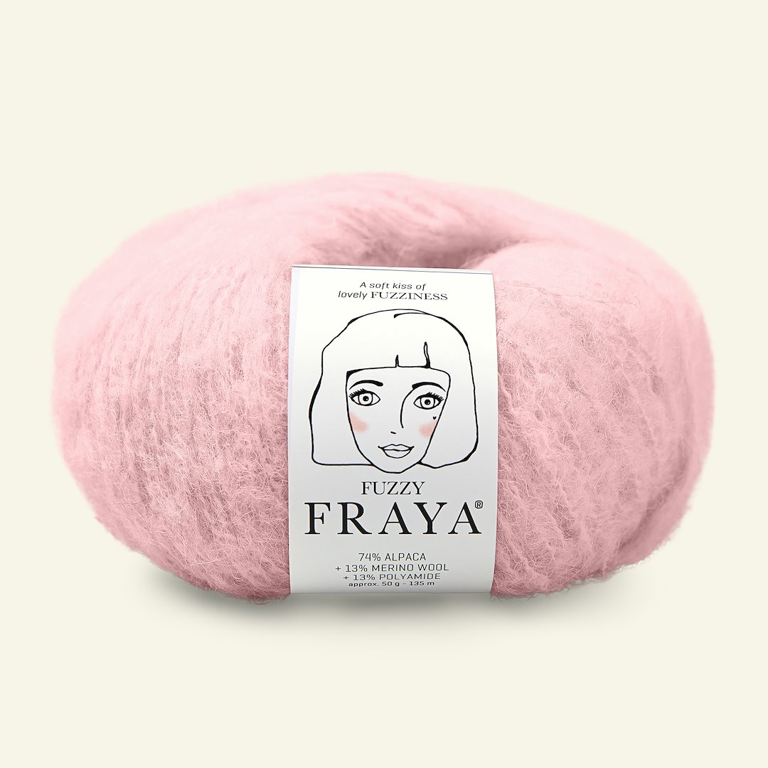 Se FRAYA , alpacagarn "Fuzzy", rosa hos Selfmade