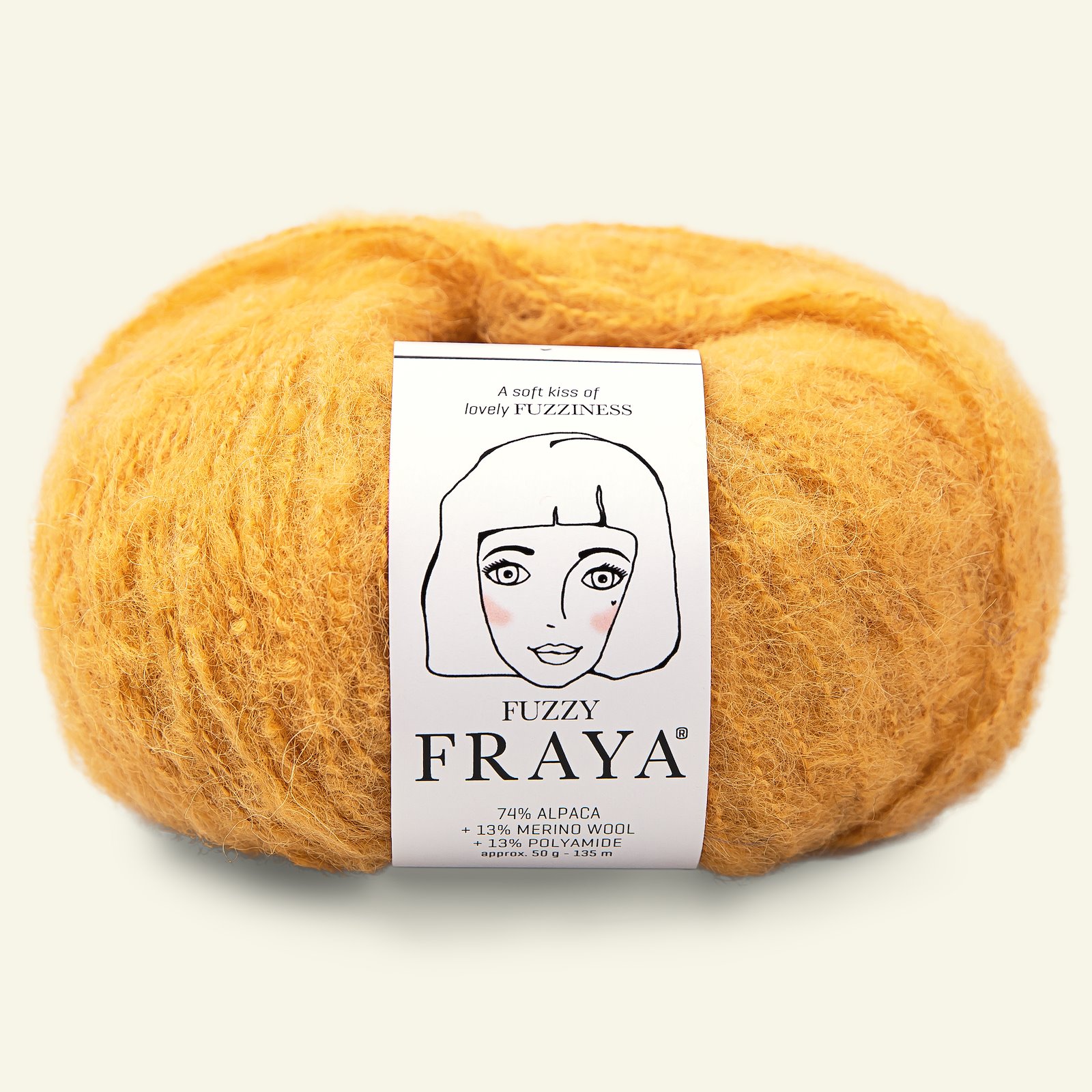 FRAYA, Alpakawolle "Fuzzy", Senfgelb 90000017_pack