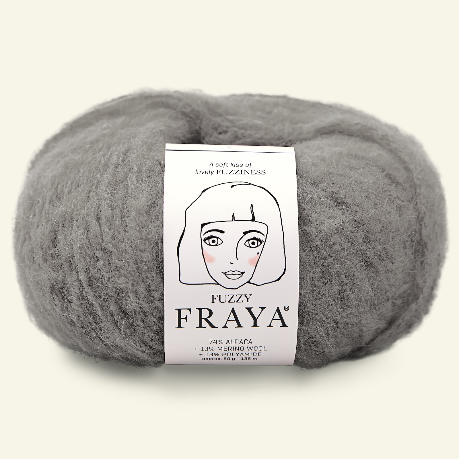 FRAYA, alpakkagarn "Fuzzy", grå brun 90000928_pack