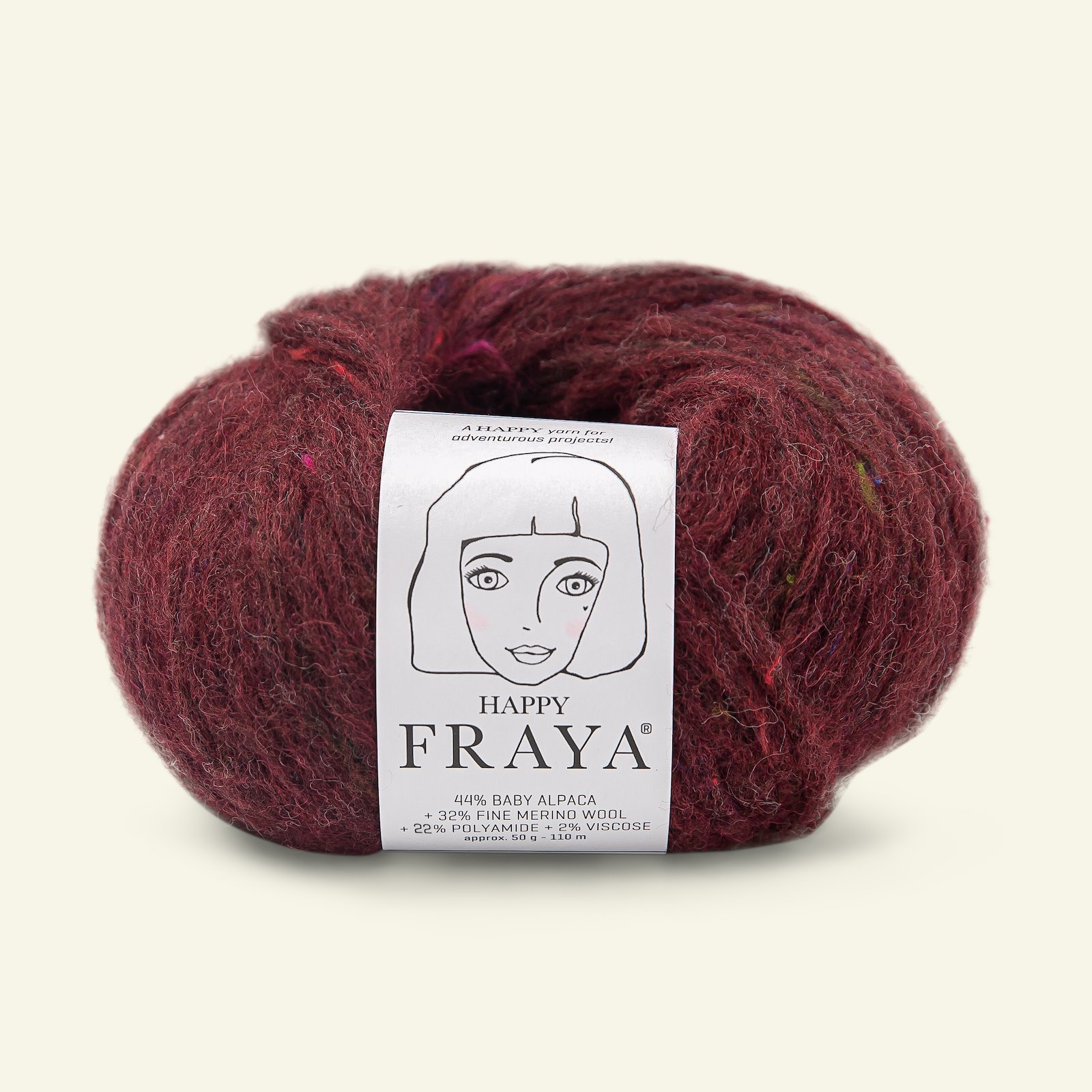 FRAYA, blandingsgarn/blow yarn "Happy", bordeaux 90055110_pack