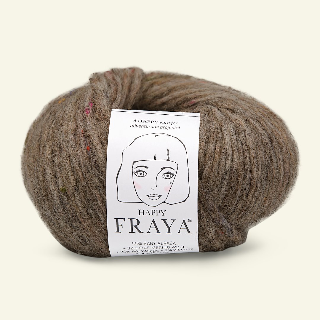 Se FRAYA, blandingsgarn/blow yarn "Happy", brun hos Selfmade