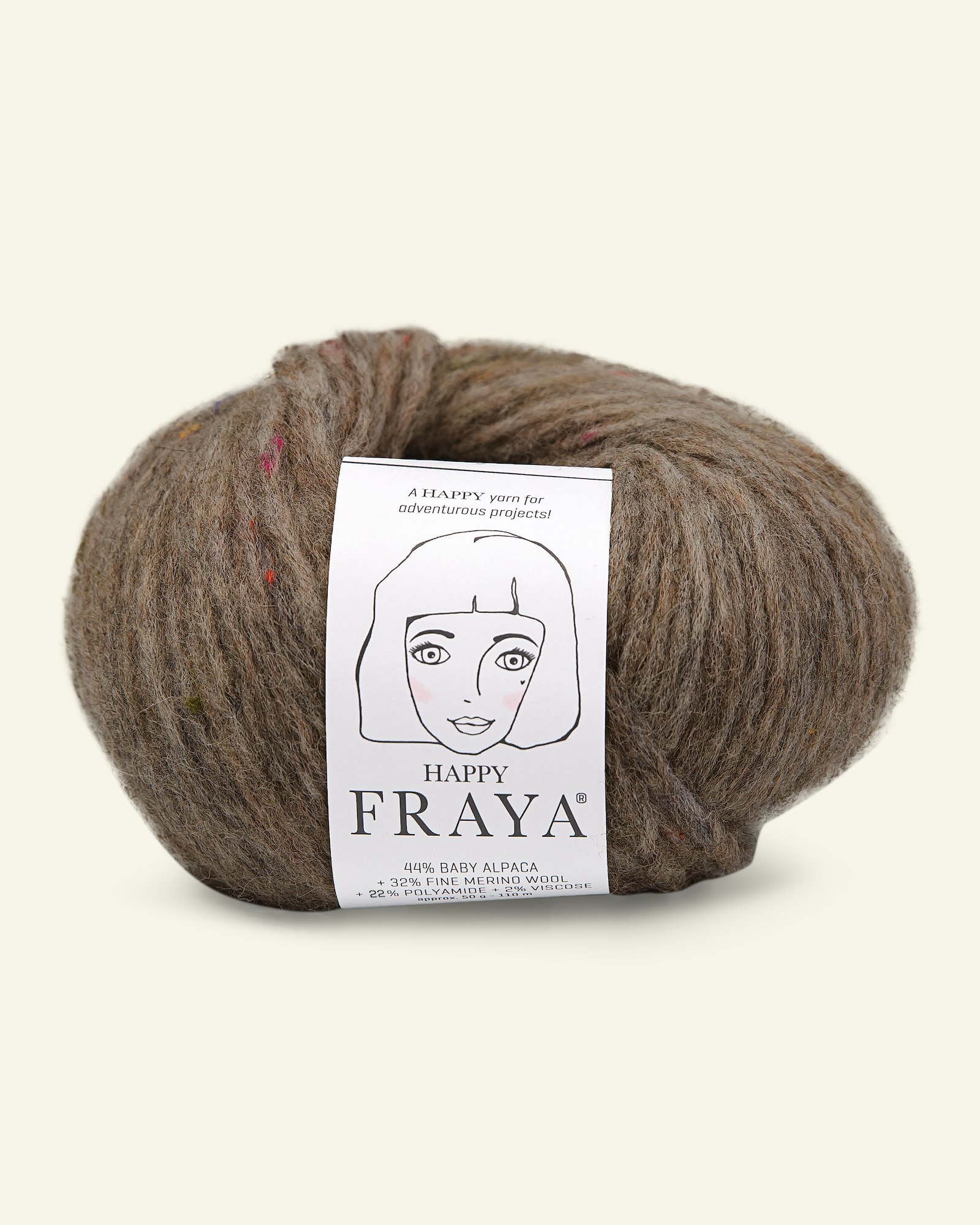 FRAYA, blandingsgarn/blow yarn "Happy", brun 90000933_pack