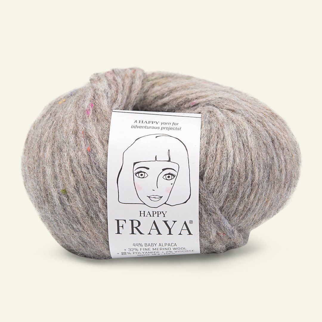 Billede af FRAYA, blandingsgarn/blow yarn "Happy", grå