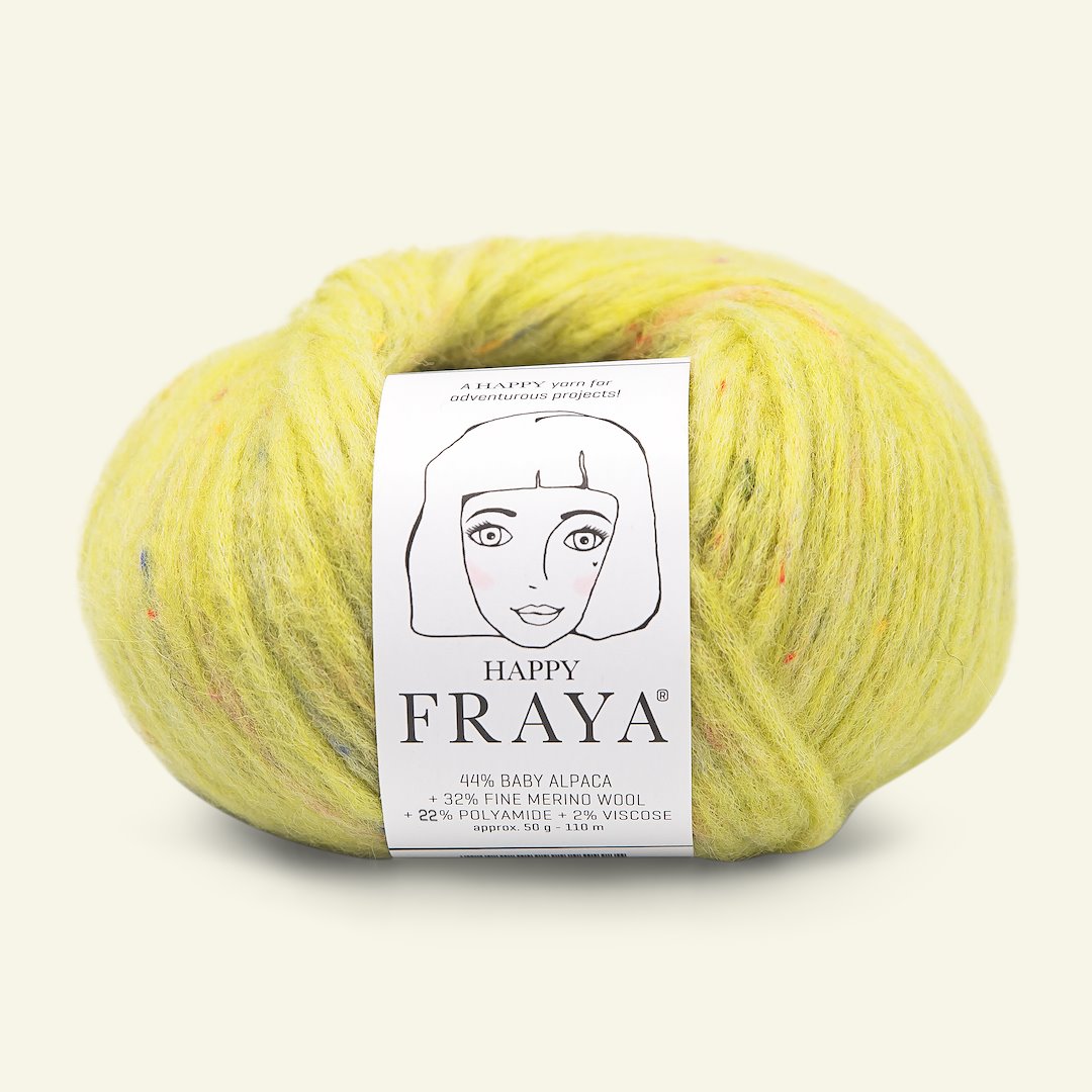 Billede af FRAYA, blandingsgarn/blow yarn "Happy", klar gul