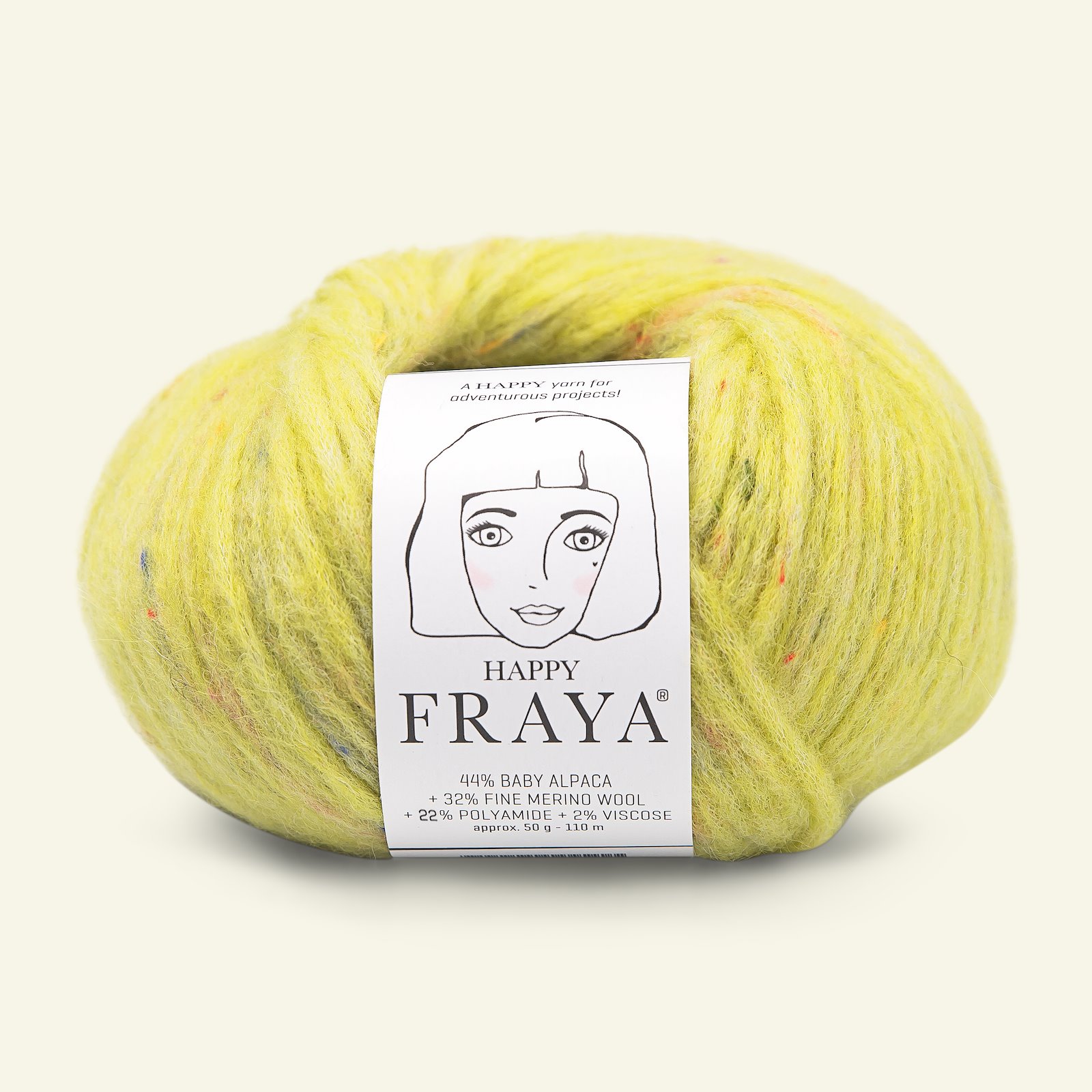 FRAYA, blandingsgarn/blow yarn "Happy", klar gul 90055105_pack
