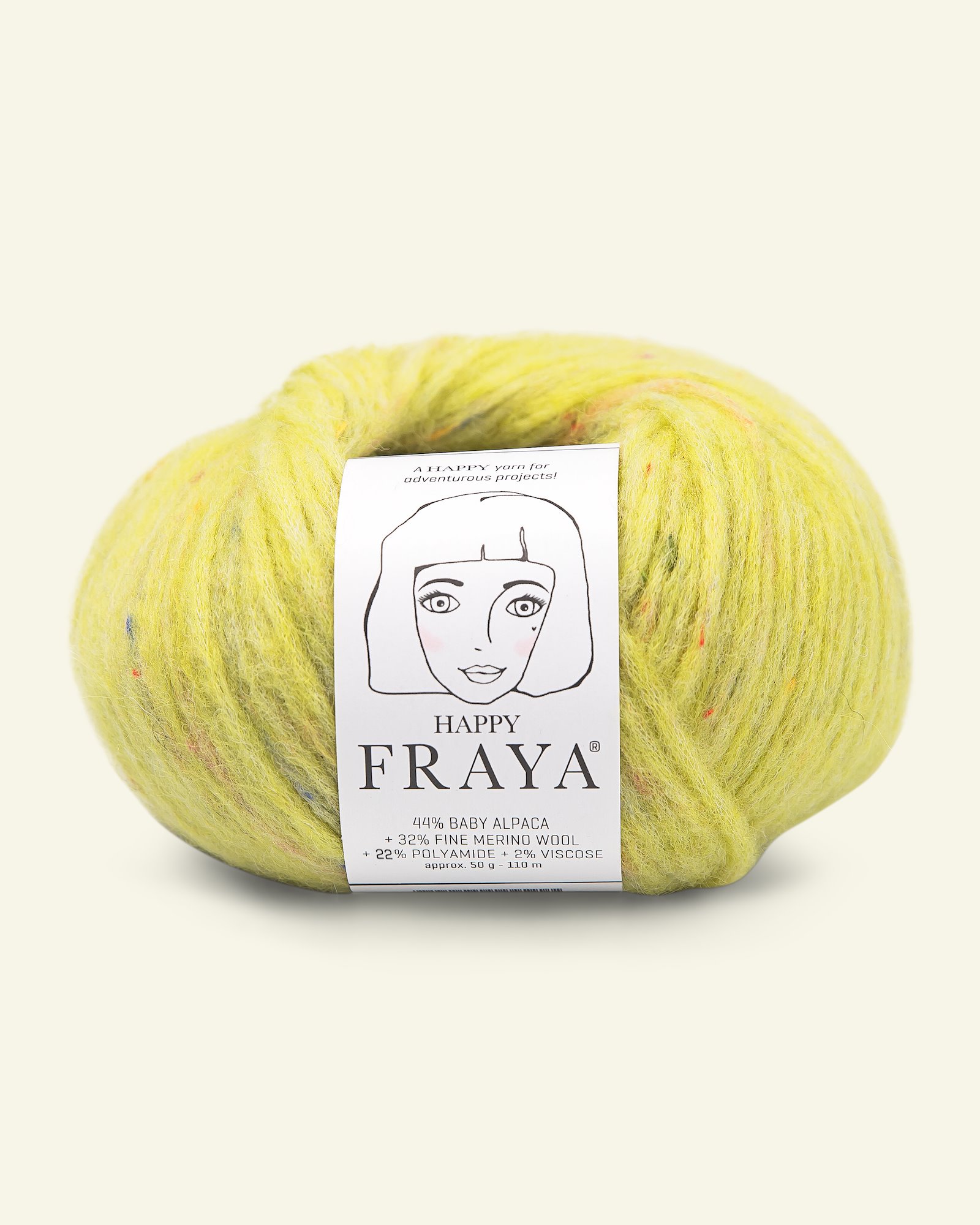 FRAYA, blandingsgarn/blow yarn "Happy", klar gul 90055105_pack