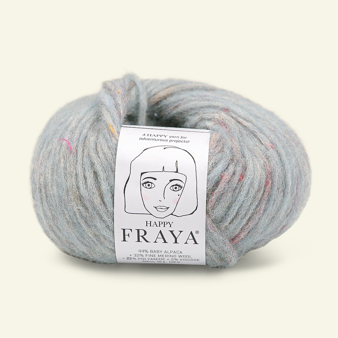 Billede af FRAYA, blandingsgarn/blow yarn "Happy", lys grå