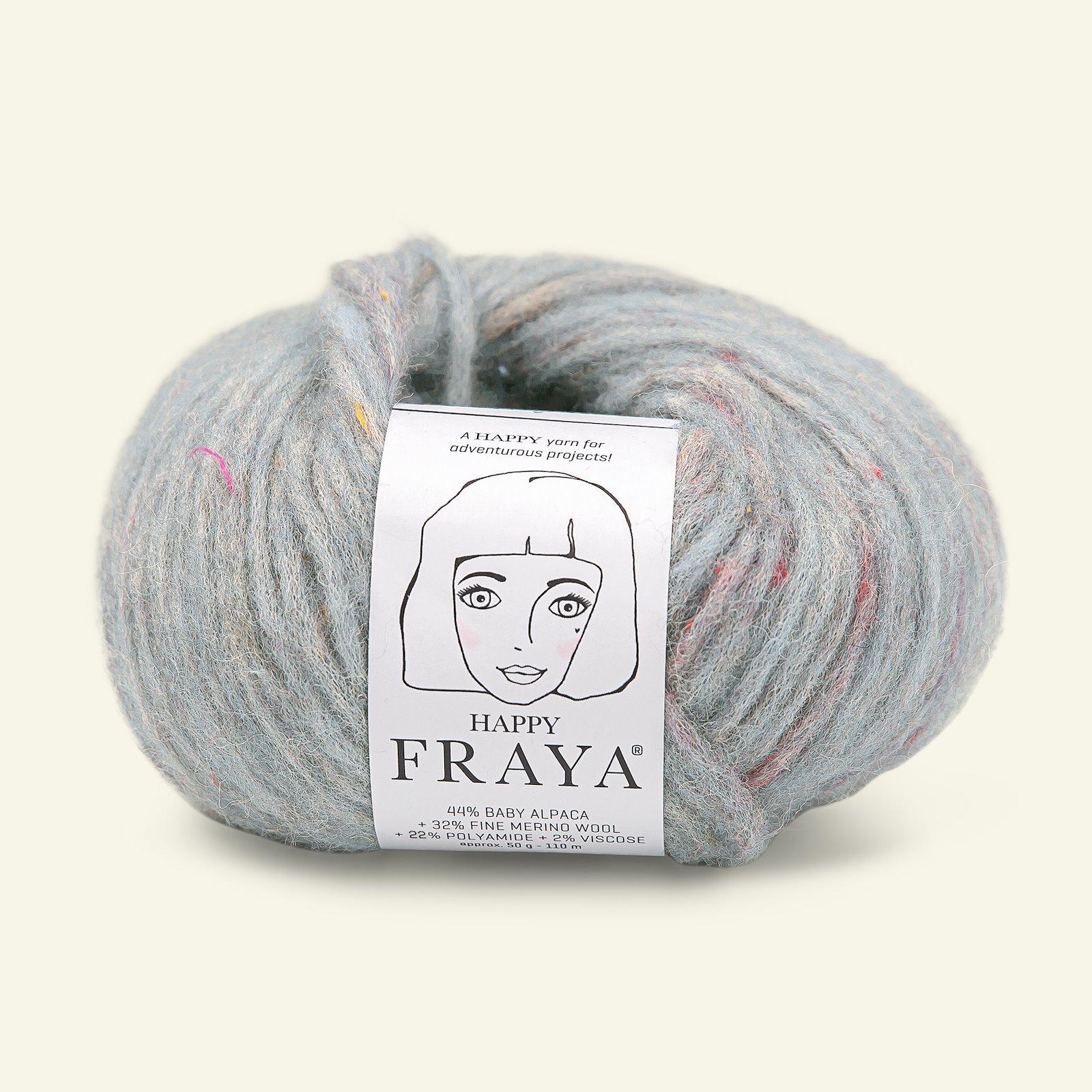 FRAYA, blandingsgarn/blow yarn  "Happy", lys grå 90000932_pack