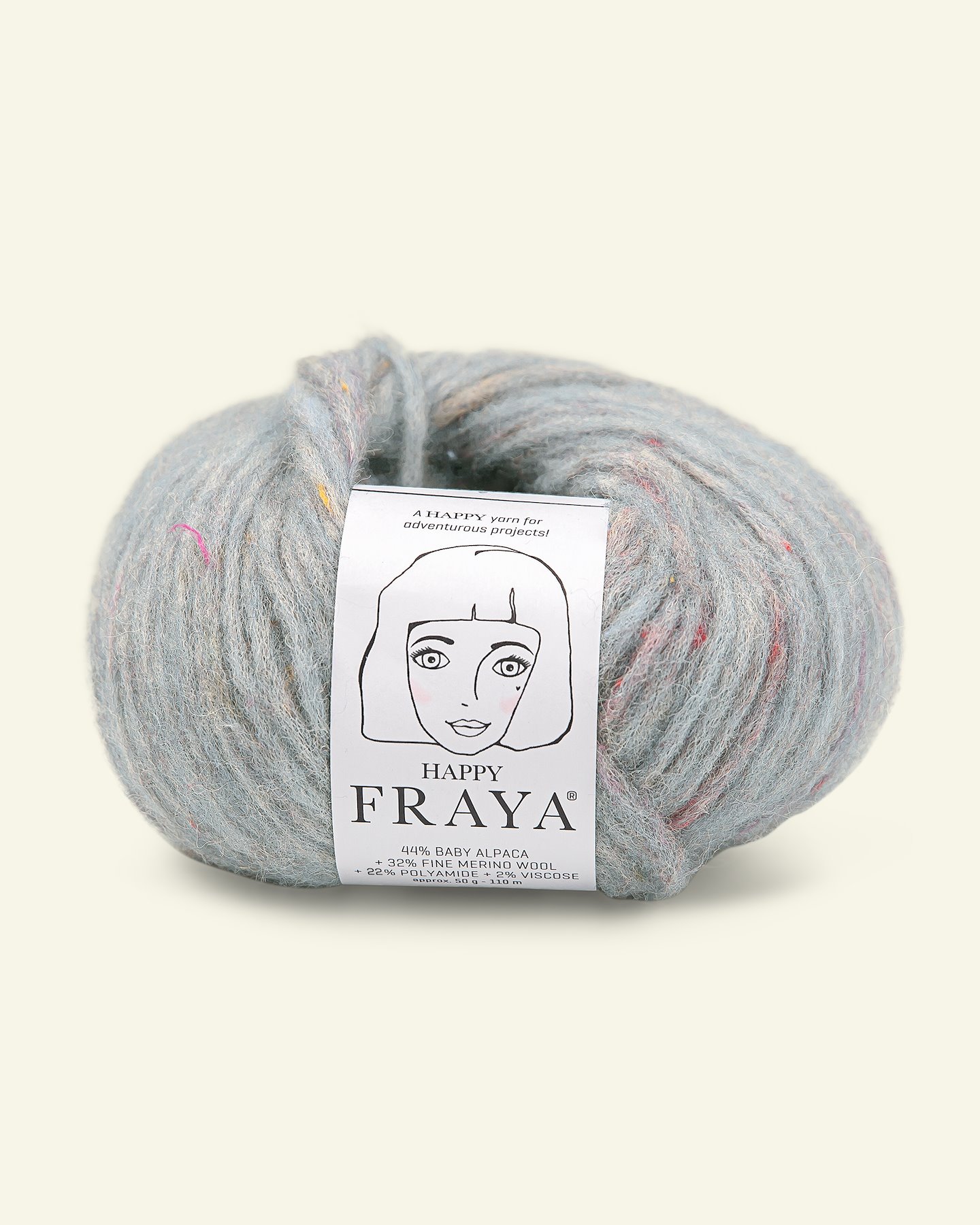FRAYA, blandingsgarn/blow yarn "Happy", lys grå 90000932_pack