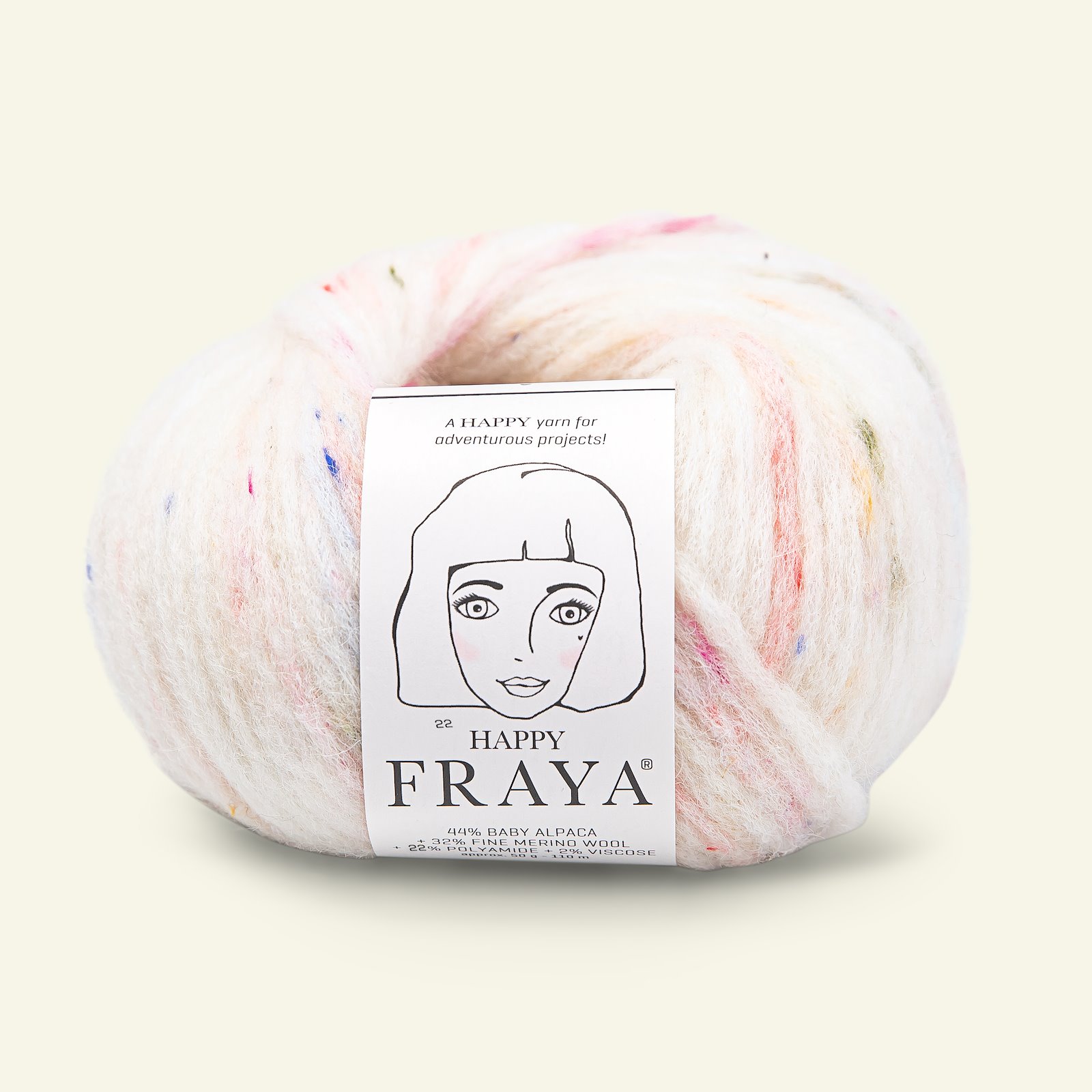 FRAYA, blandingsgarn/blow yarn  "Happy", off white 90055102_pack