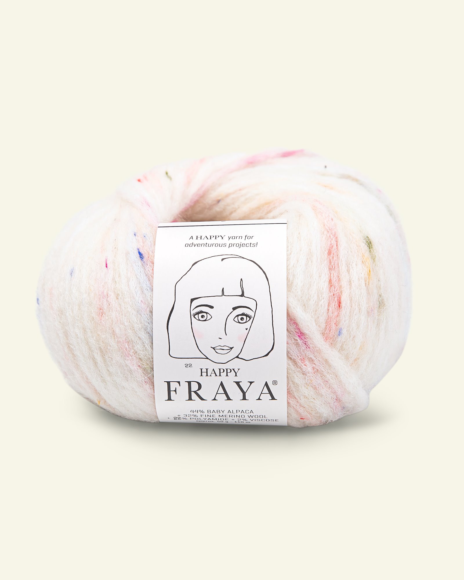 FRAYA, blandingsgarn/blow yarn  "Happy", off white 90055102_pack