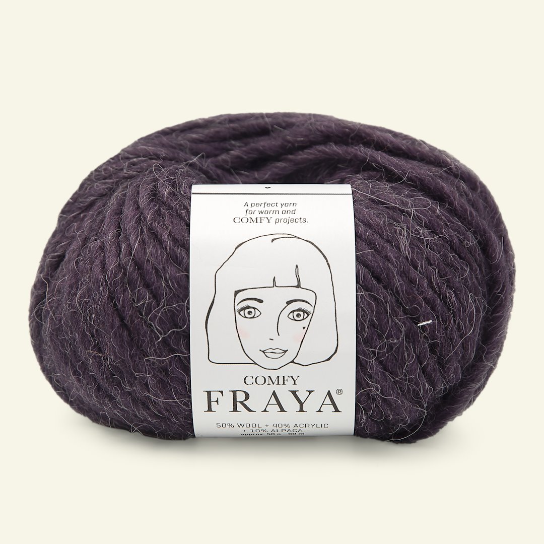 Billede af FRAYA, blandingsgarn med uld "Comfy", aubergine