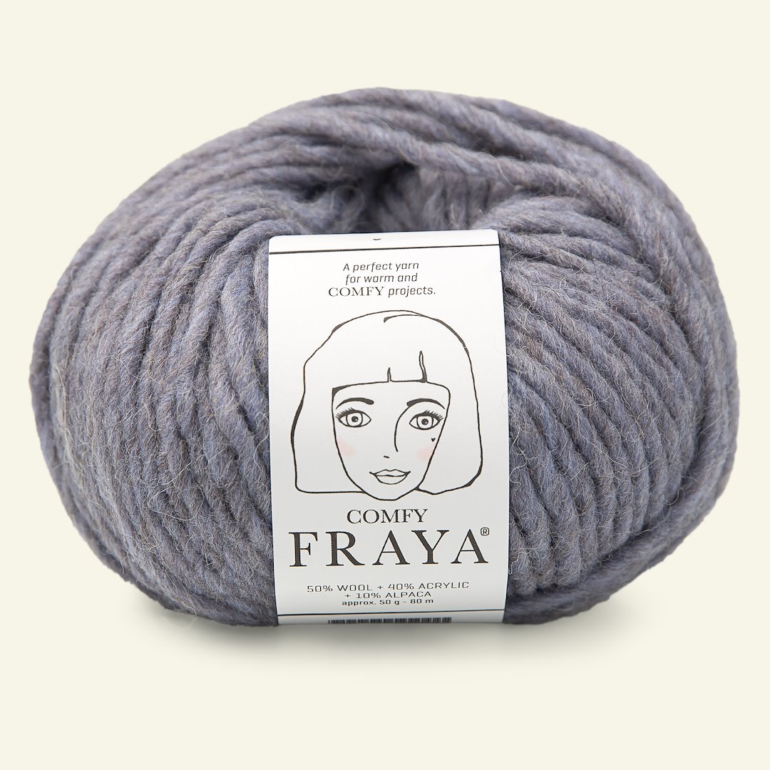 Billede af FRAYA, blandingsgarn med uld "Comfy", blågrå