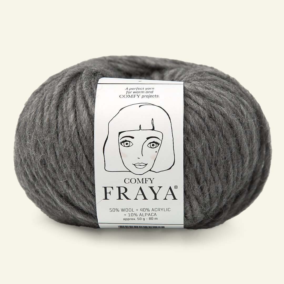 Billede af FRAYA, blandingsgarn med uld "Comfy", grå