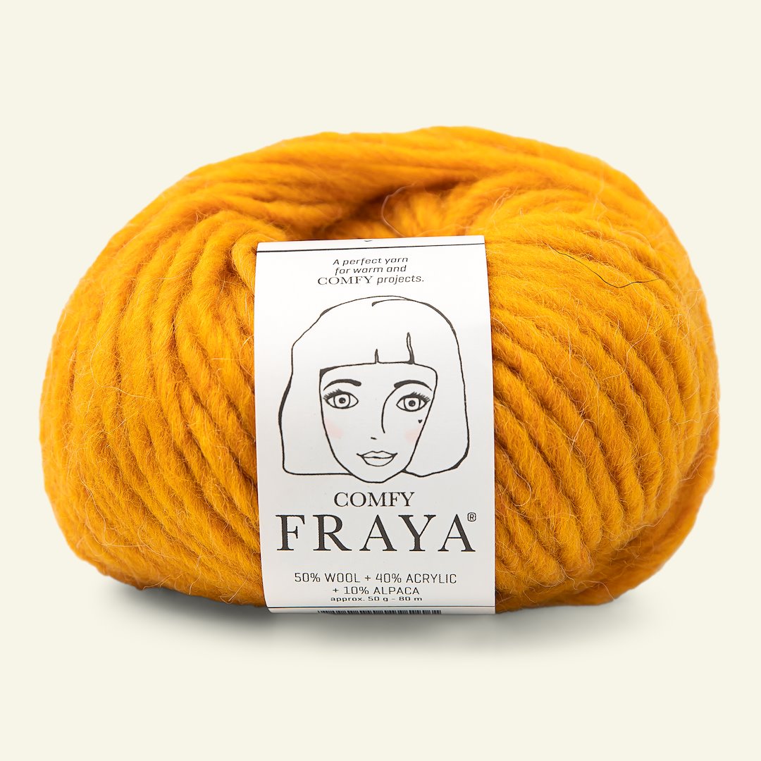 Billede af FRAYA, blandingsgarn med uld "Comfy", gul