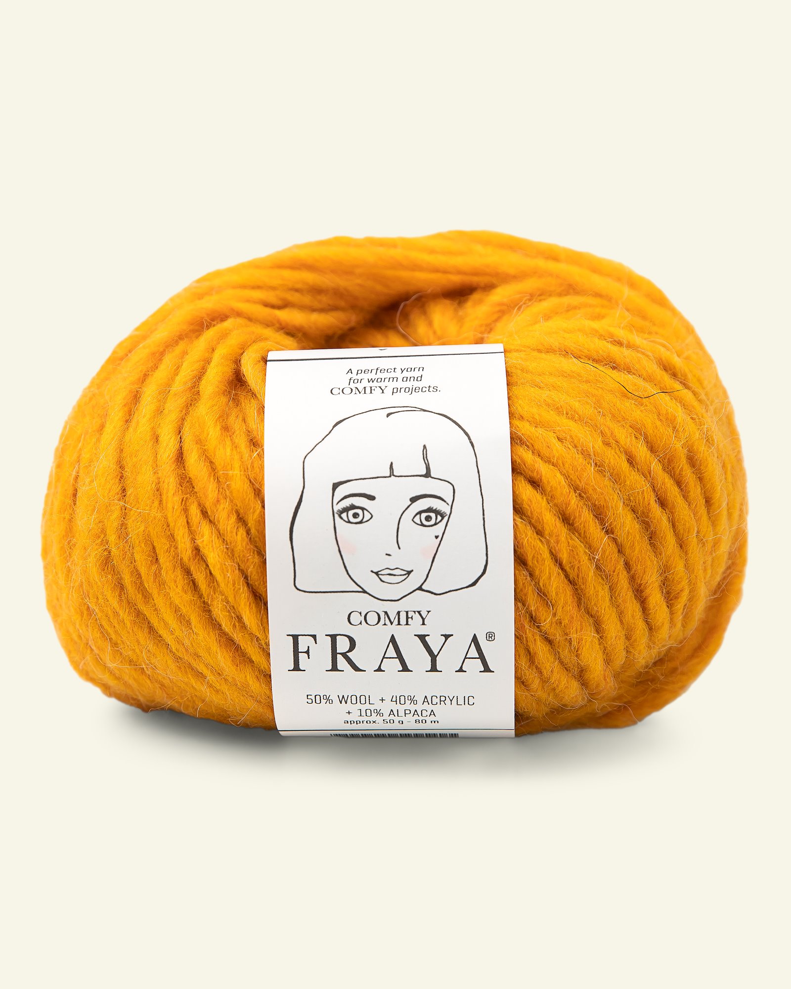 FRAYA, blandingsgarn med uld "Comfy", gul 90054805_pack
