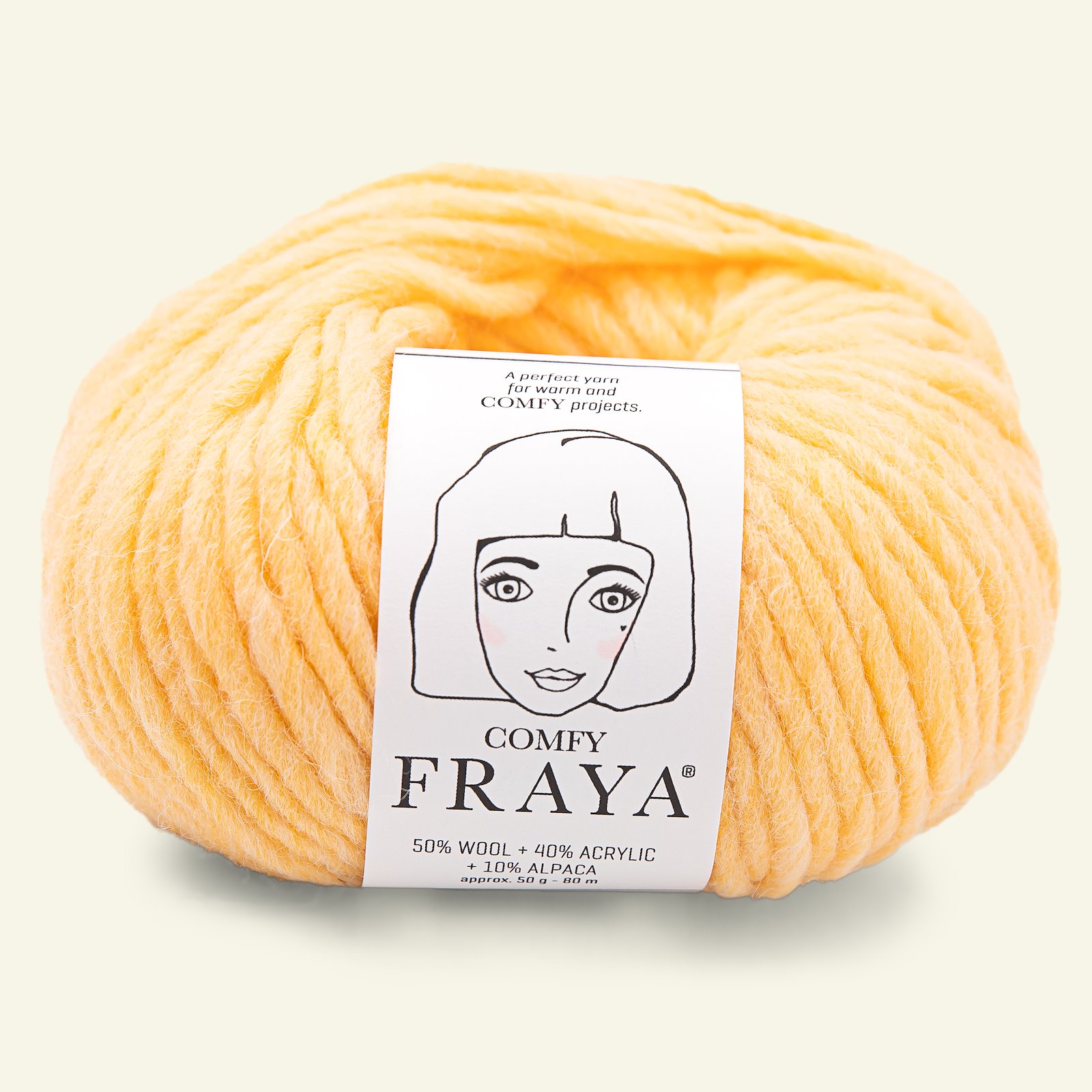 FRAYA, blandingsgarn med uld "Comfy", lys gul 90054804_pack