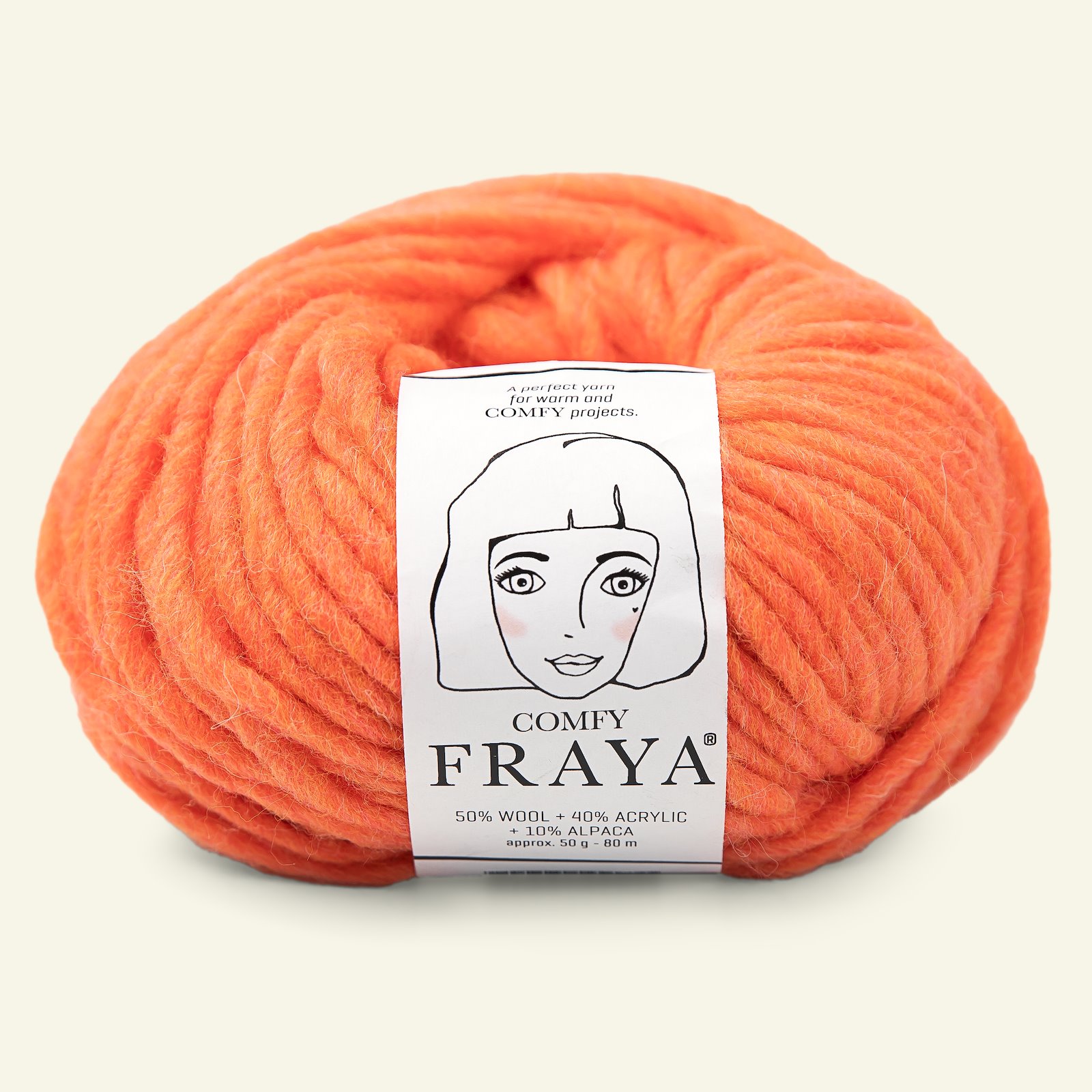 FRAYA, blandingsgarn med uld "Comfy", lys orange 90054896_pack