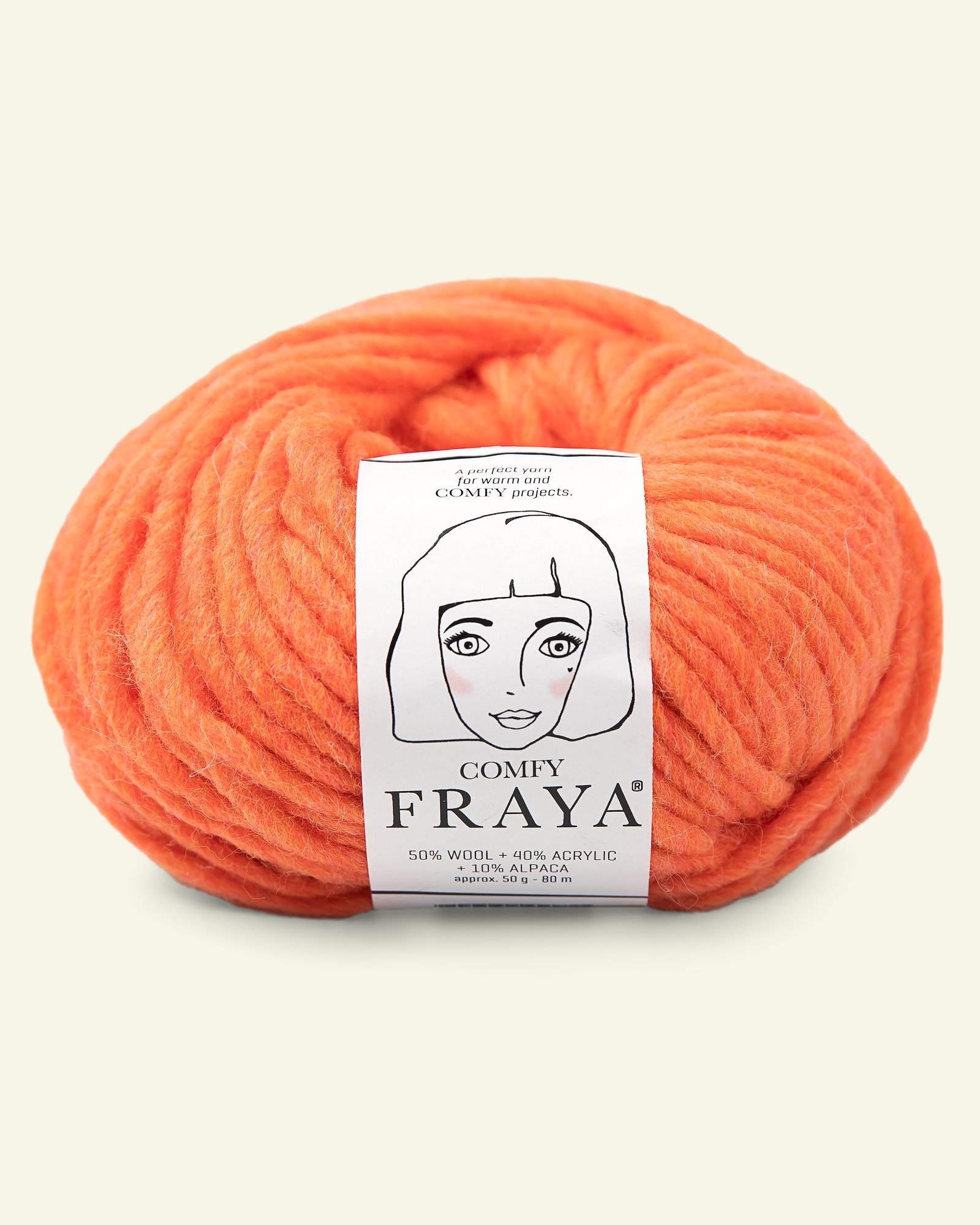 FRAYA, blandingsgarn med uld "Comfy", lys orange 90054896_pack