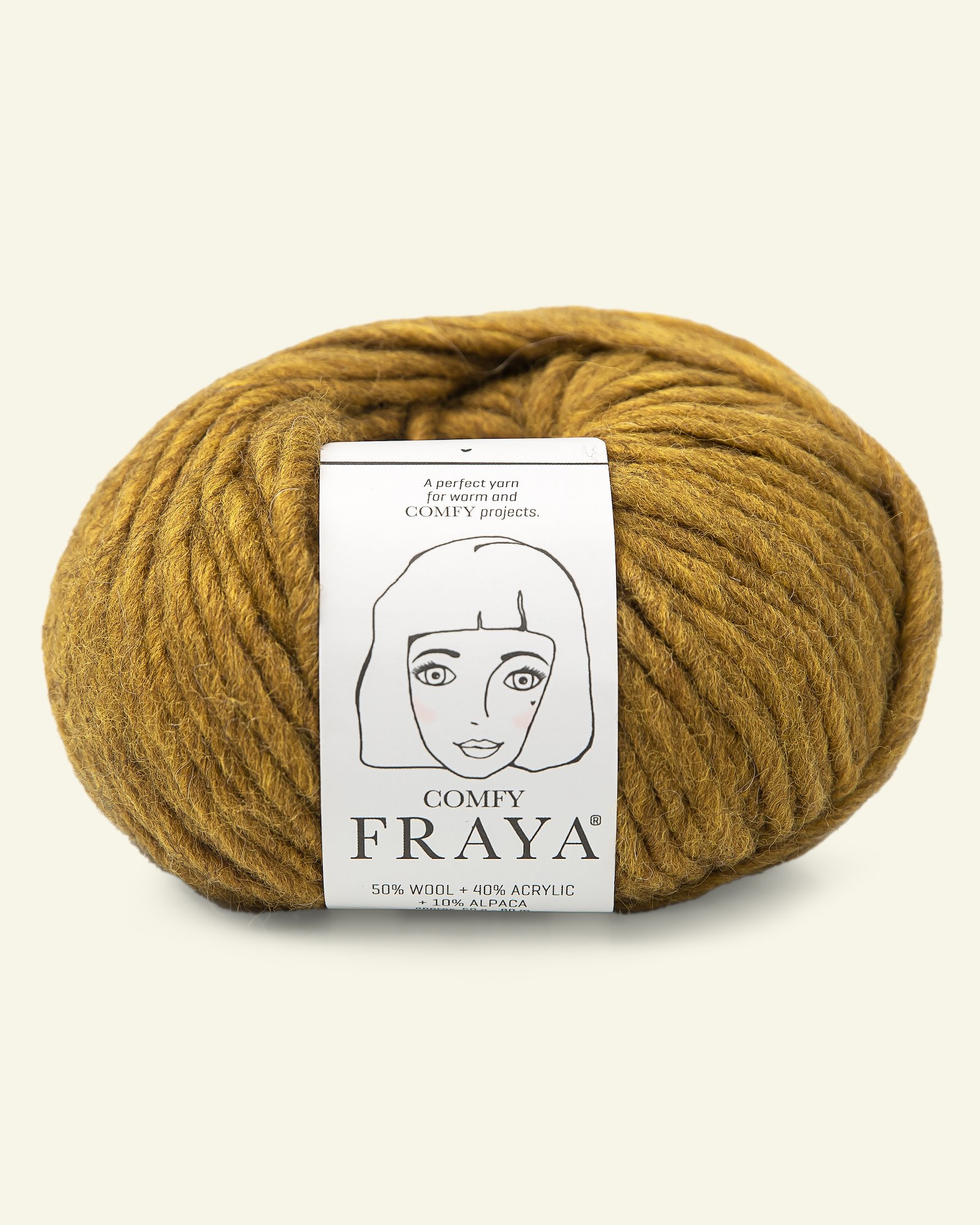 FRAYA, blandingsgarn med uld "Comfy", mørk karry 90054835_pack