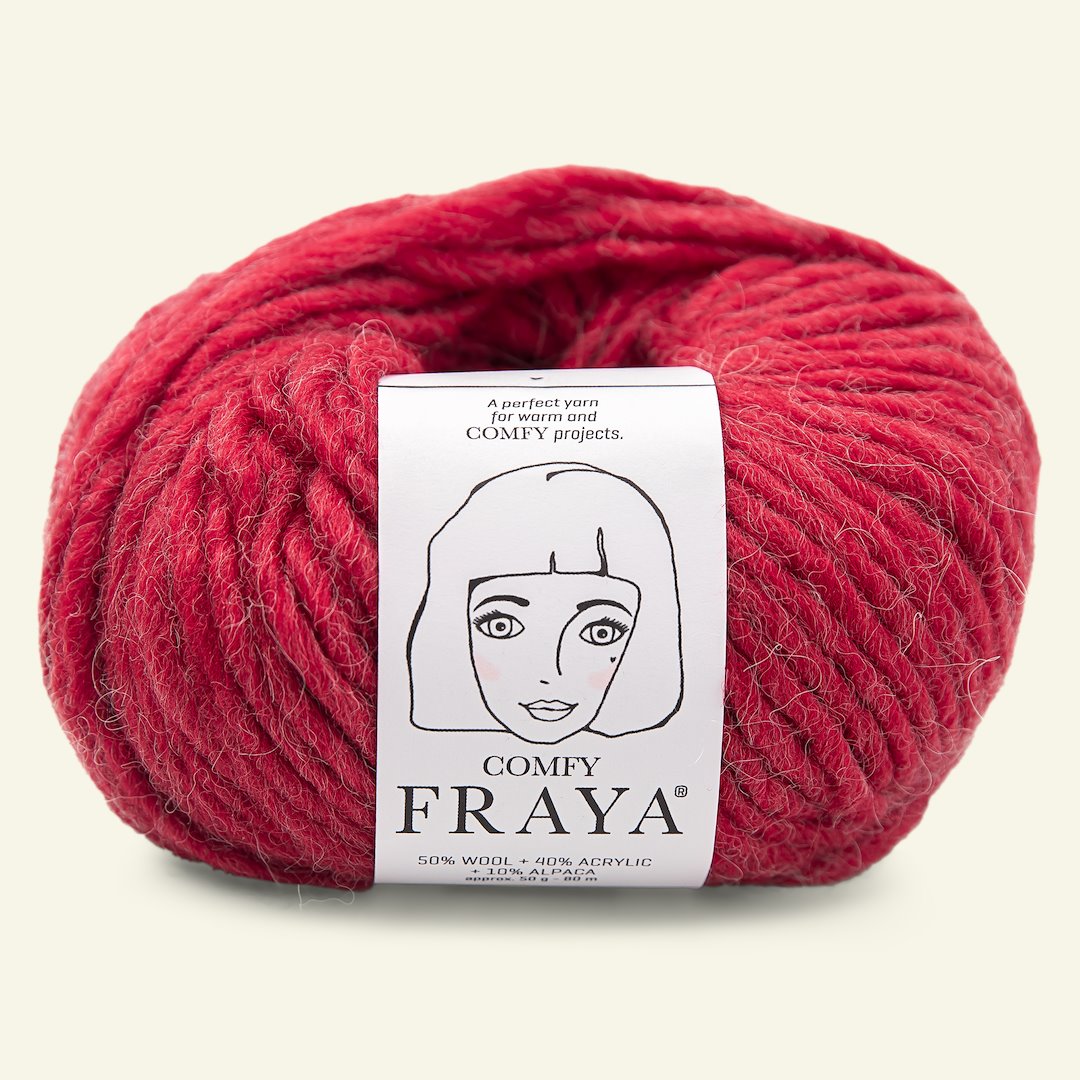 Se FRAYA, blandingsgarn med uld "Comfy", rød hos Selfmade