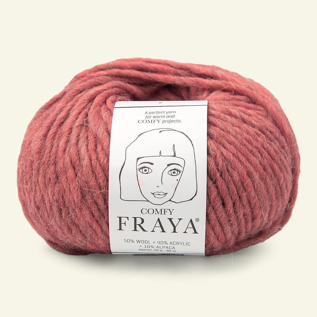 Se FRAYA, blandingsgarn med uld "Comfy", rouge hos Selfmade