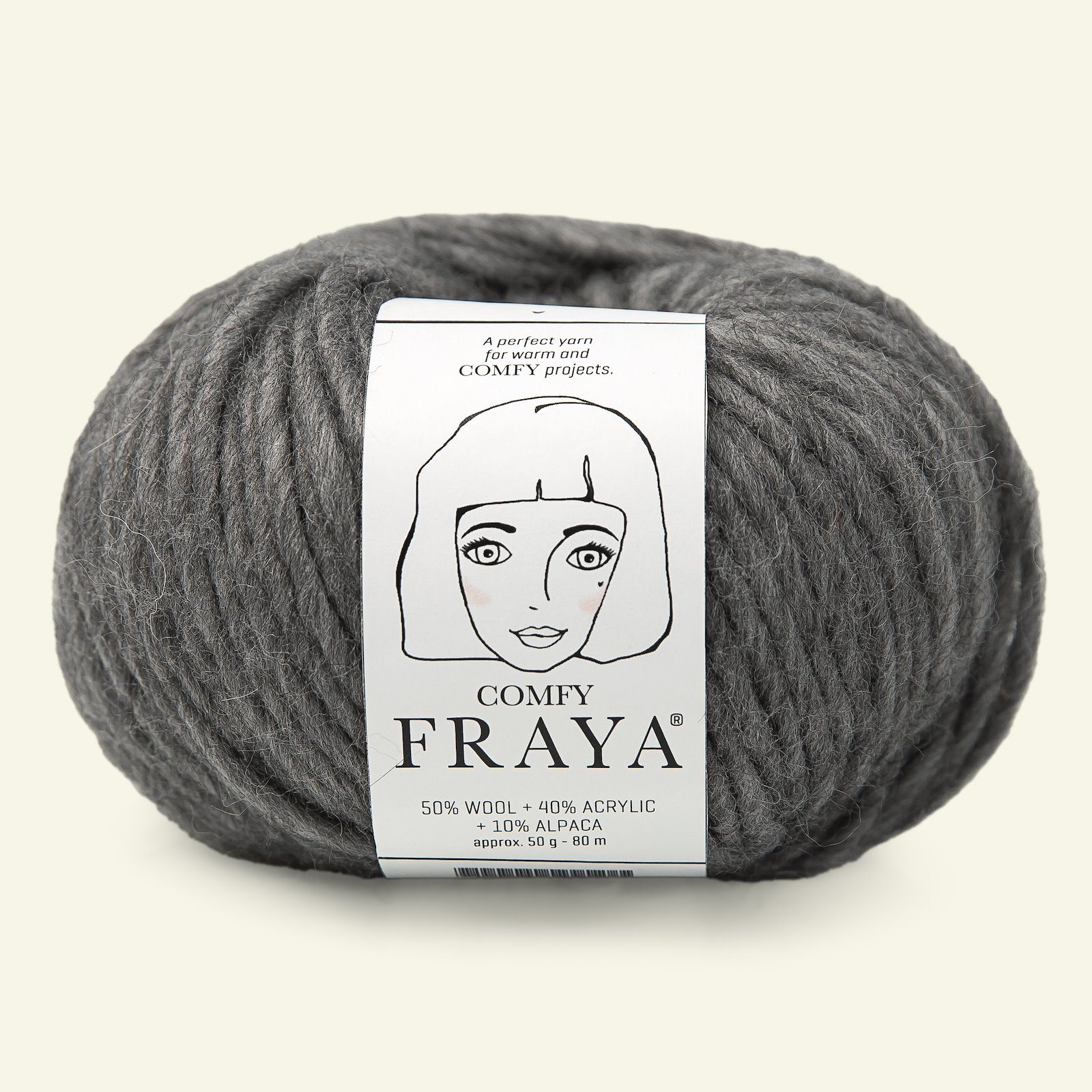 FRAYA, blandingsgarn med ull "Comfy", grå 90054841_pack