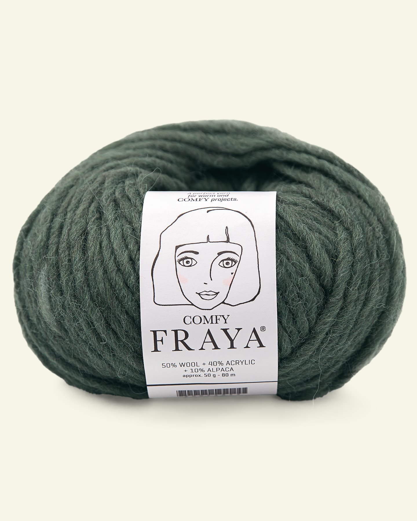 FRAYA, blandingsgarn med ull "Comfy", grå grønn 90000948_pack
