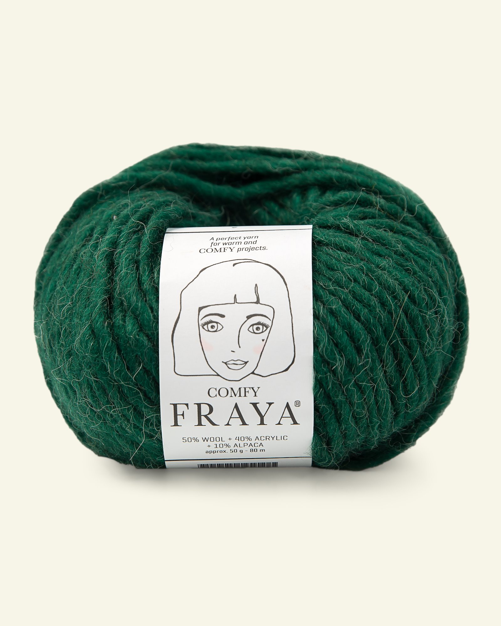 FRAYA, blandingsgarn med ull "Comfy", smaragdgrønn 90054853_pack