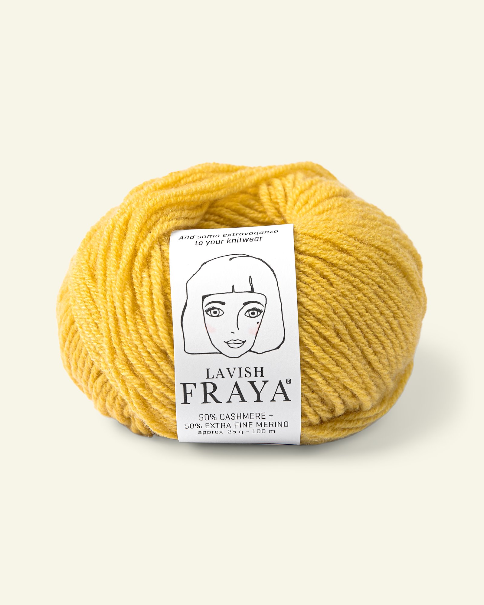 FRAYA, cashmere extra fine merino yarn "Lavish", maize yellow 90000212_pack.png
